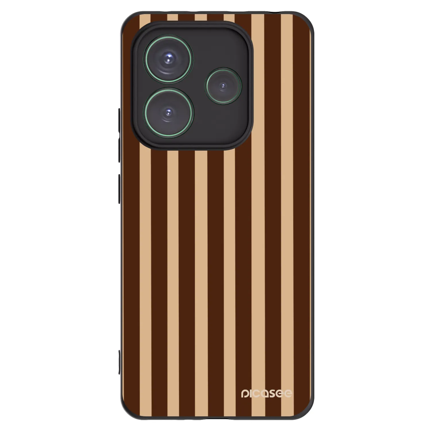Picasee crna silikonska maskica za Xiaomi Redmi Note 14 5G - Brown lines