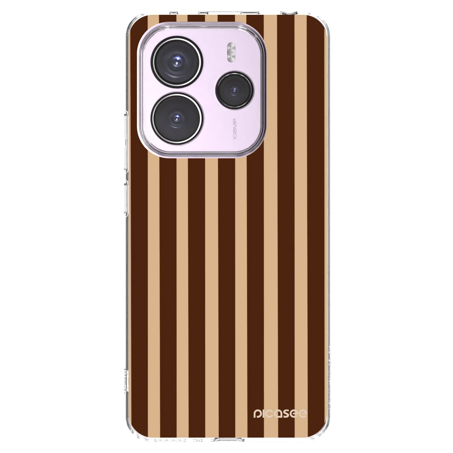 Picasee silikonska prozirna maskica za Xiaomi Redmi Note 14 5G - Brown lines