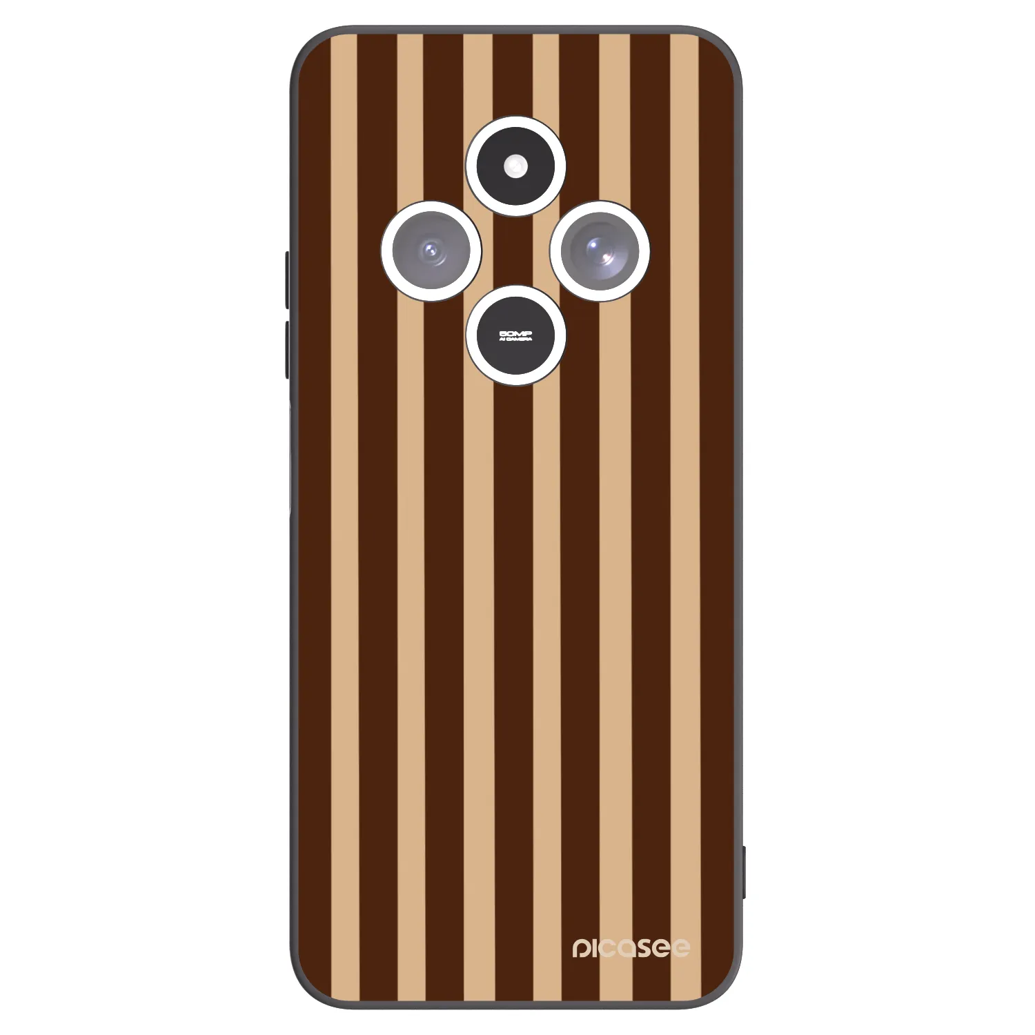 Picasee crna silikonska maskica za Xiaomi Redmi 14C - Brown lines