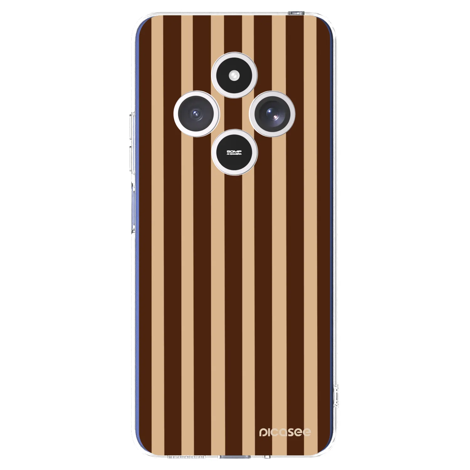 Picasee silikonska prozirna maskica za Xiaomi Redmi 14C - Brown lines