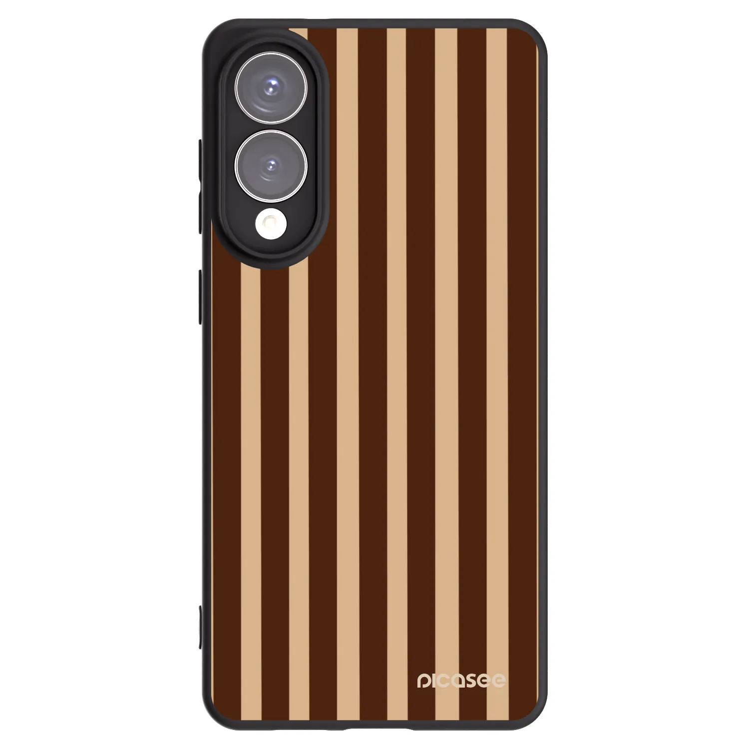 Picasee crna silikonska maskica za Samsung Galaxy S25 Edge 5G - Brown lines