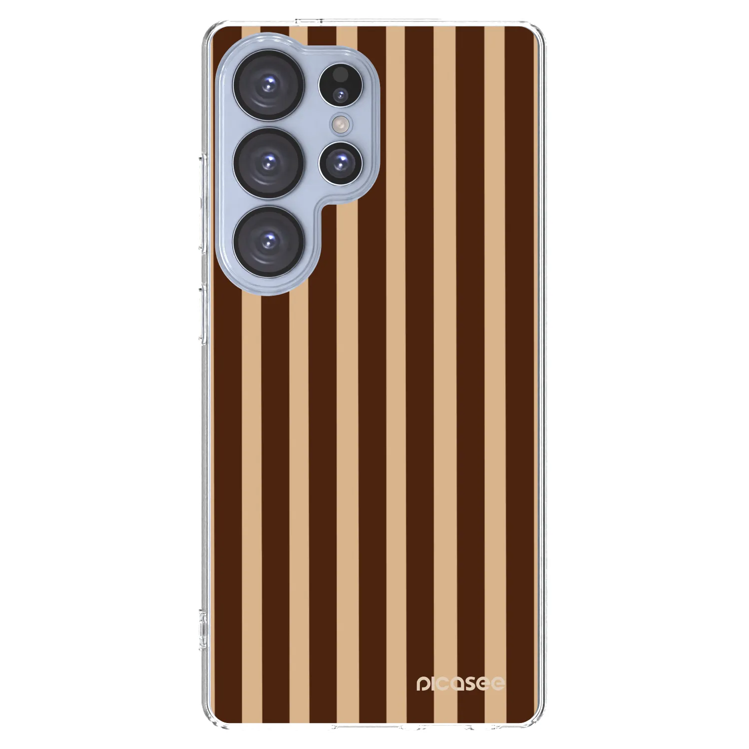 Picasee silikonska prozirna maskica za Samsung Galaxy S25 Ultra 5G - Brown lines