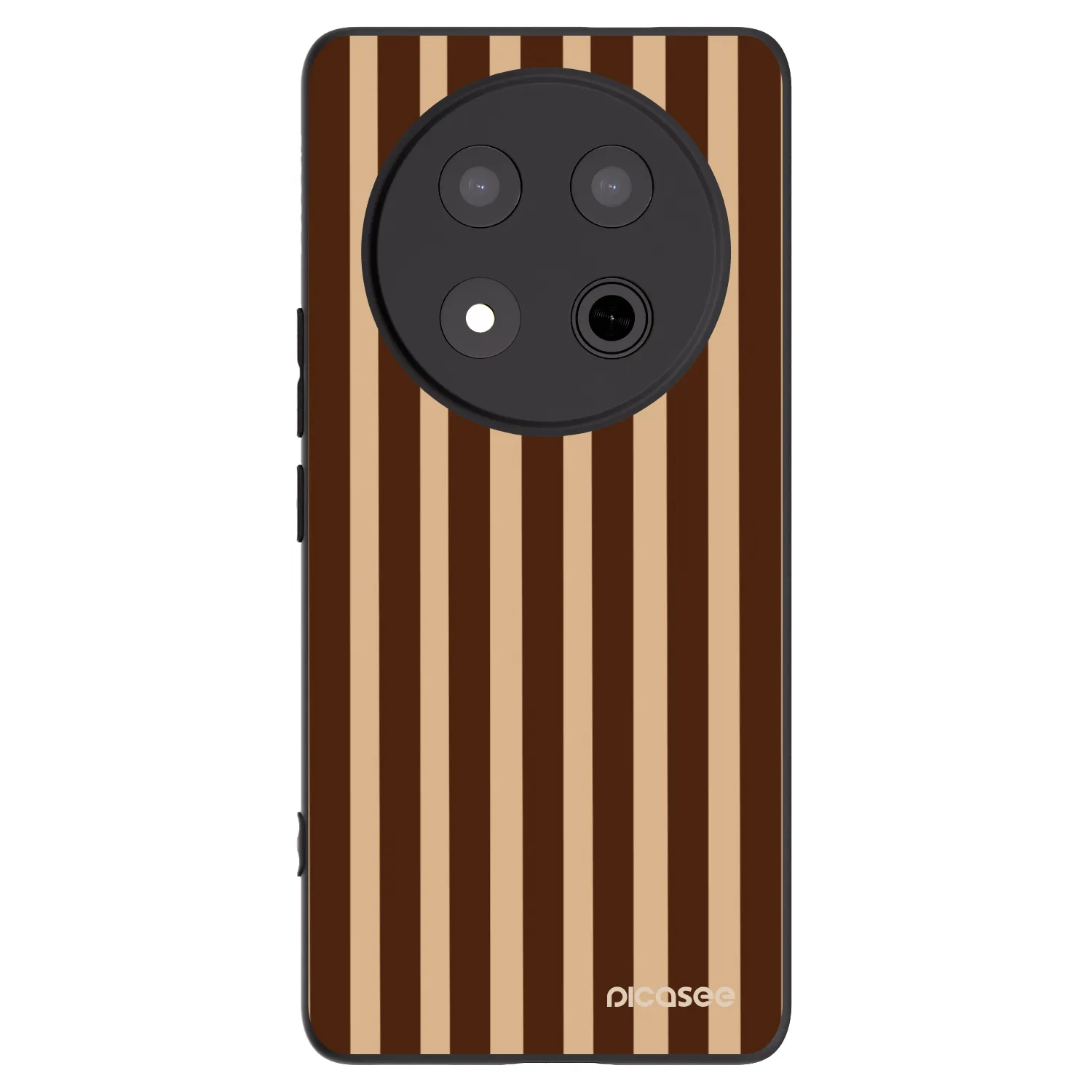 Picasee crna silikonska maskica za Honor Magic7 Lite 5G - Brown lines