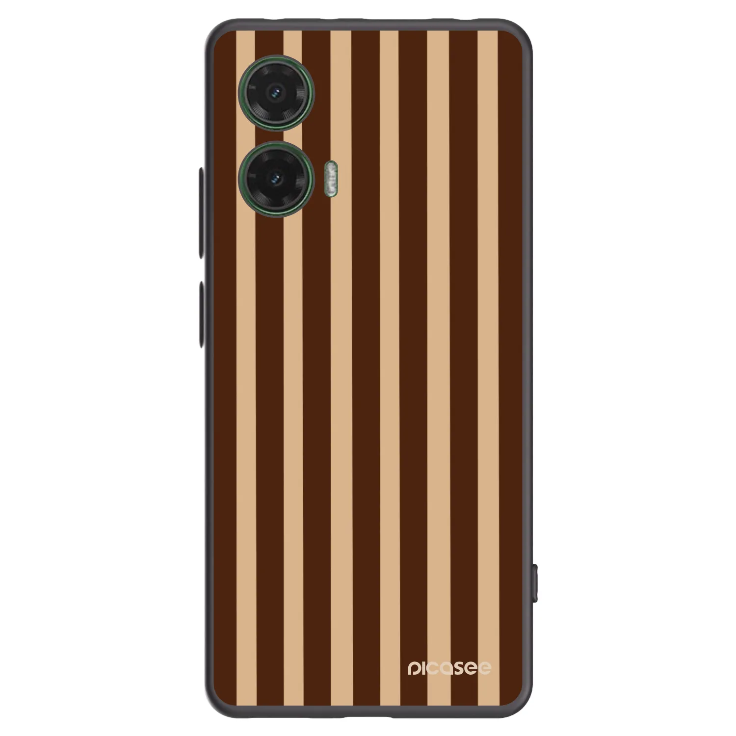 Picasee crna silikonska maskica za Motorola Moto G35 5G - Brown lines