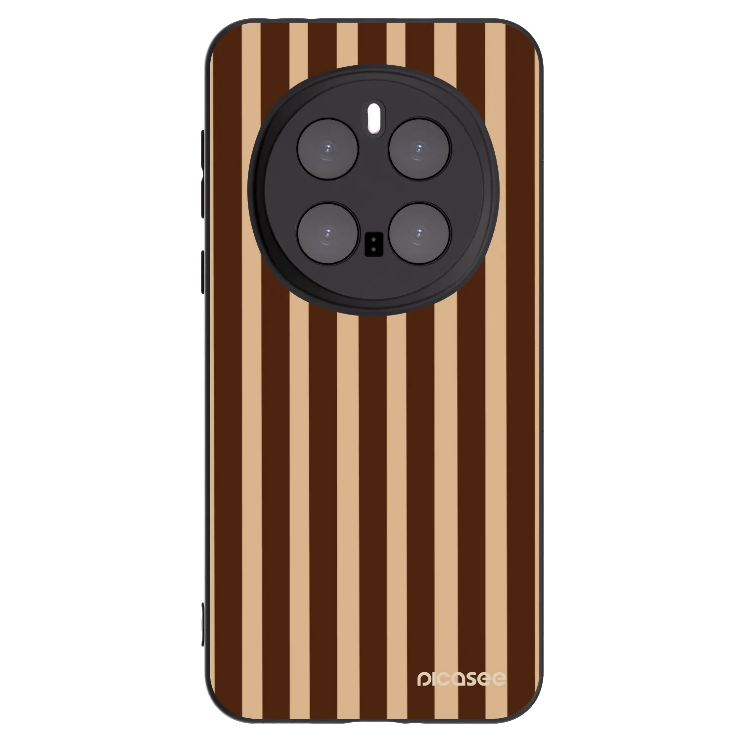 Picasee crna silikonska maskica za Honor Magic7 Pro 5G - Brown lines