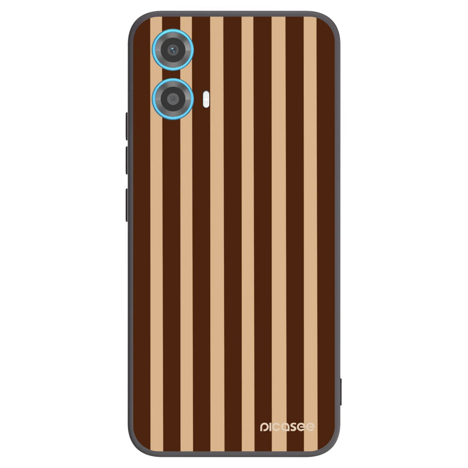 Picasee crna silikonska maskica za Motorola Moto G34 5G - Brown lines