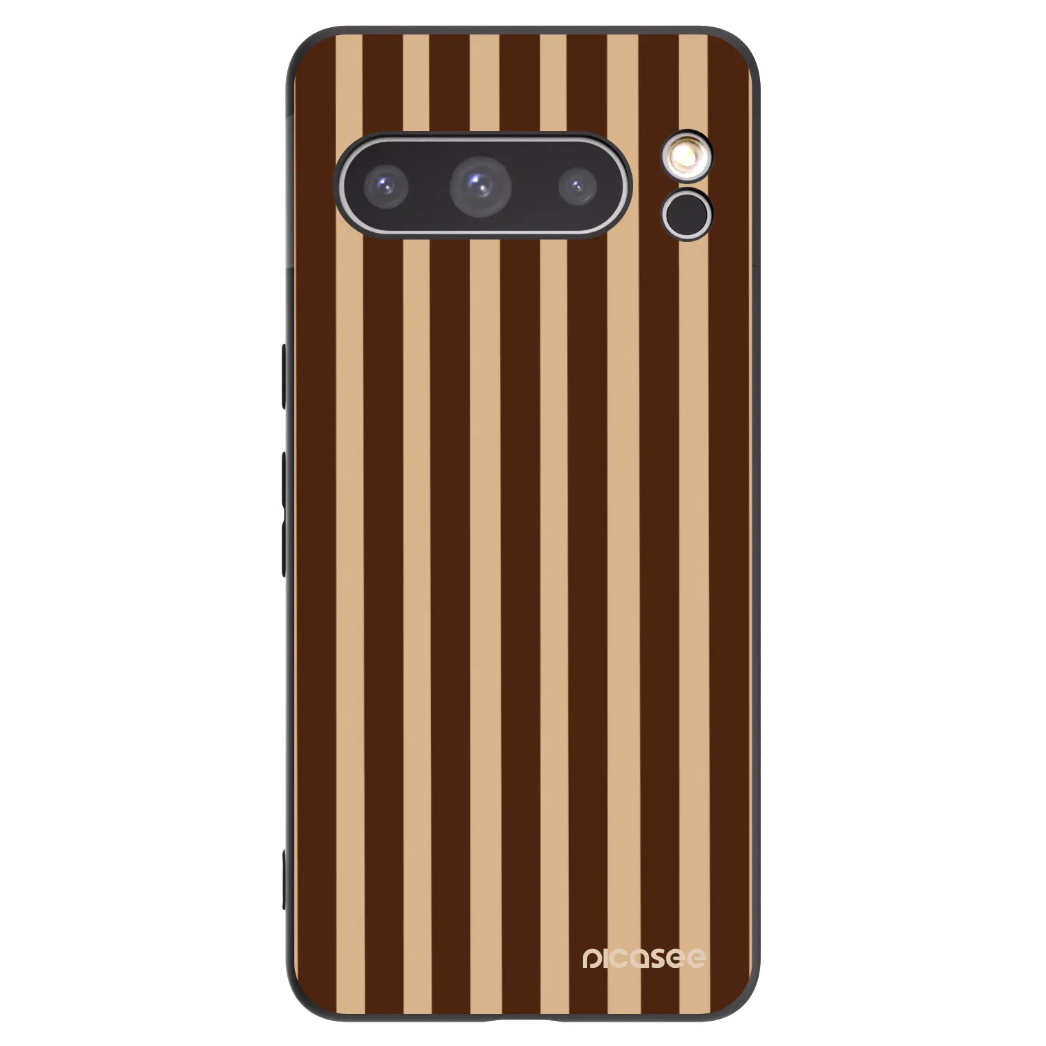 Picasee crna silikonska maskica za Google Pixel 8 Pro - Brown lines