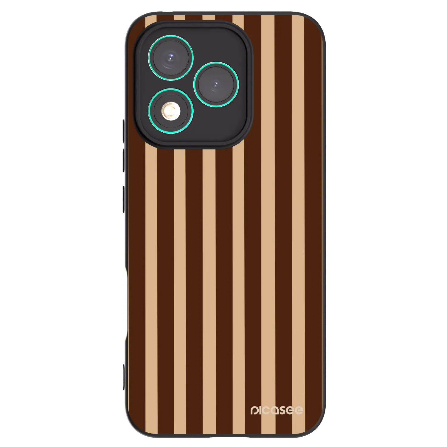 Picasee crna silikonska maskica za Honor 400 Lite 5G - Brown lines