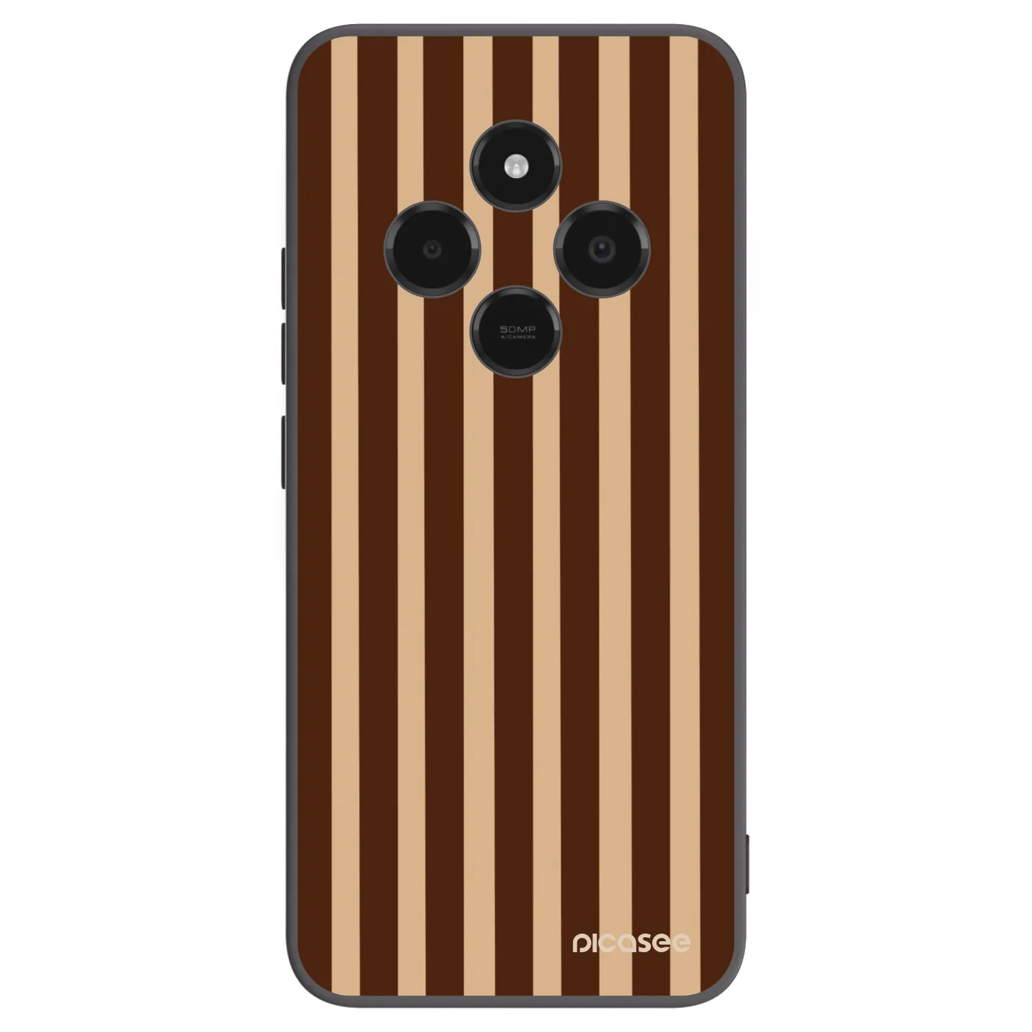 Picasee crna silikonska maskica za Xiaomi Poco C75 - Brown lines