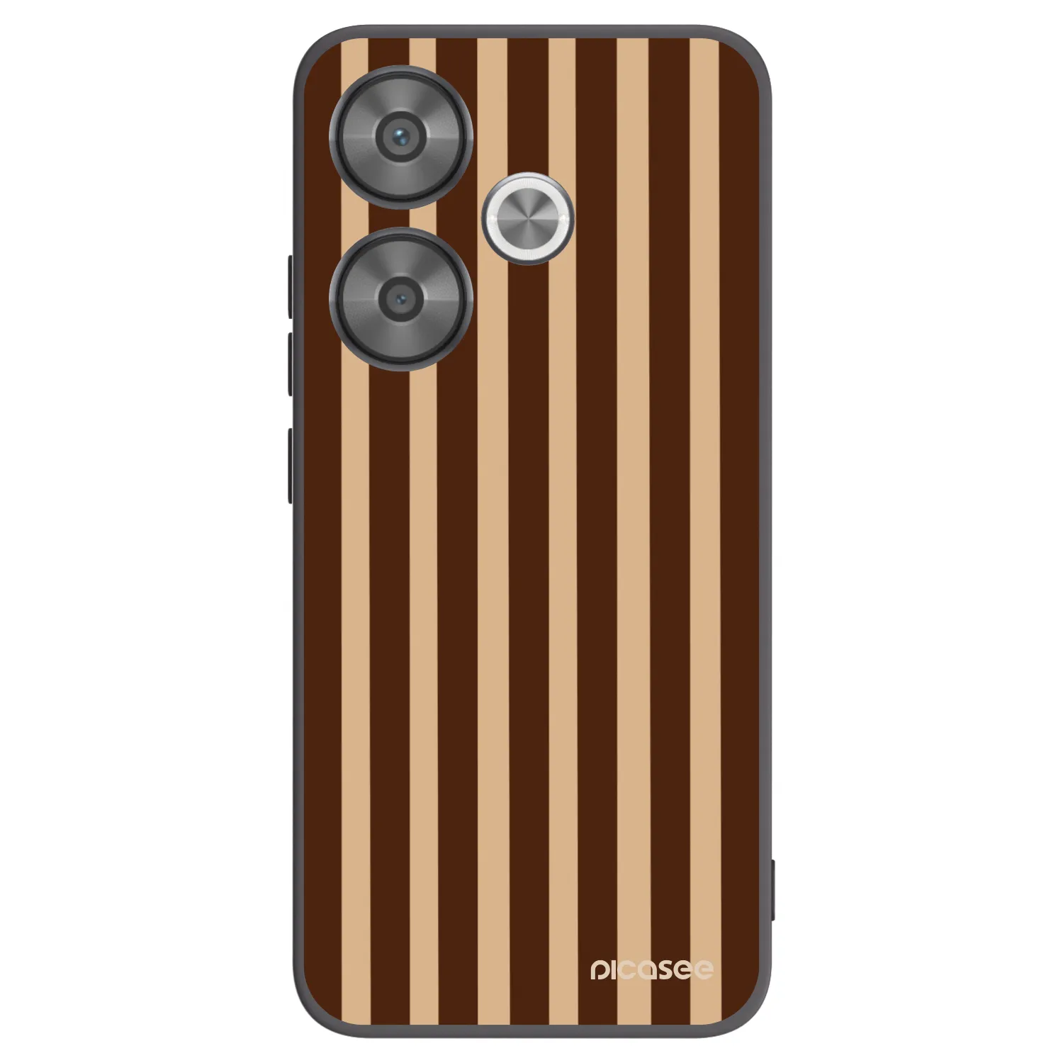 Picasee crna silikonska maskica za Xiaomi Poco F6 - Brown lines
