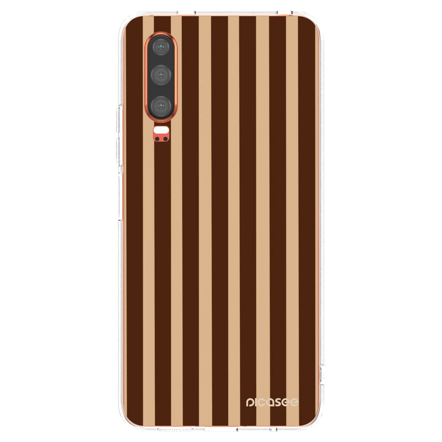 Picasee silikonska prozirna maskica za Huawei P30 - Brown lines