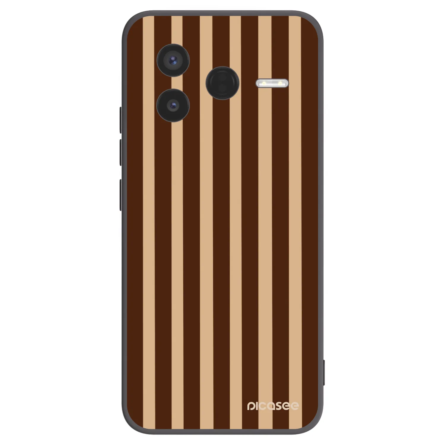 Picasee crna silikonska maskica za Xiaomi Poco F7 Pro 5G - Brown lines