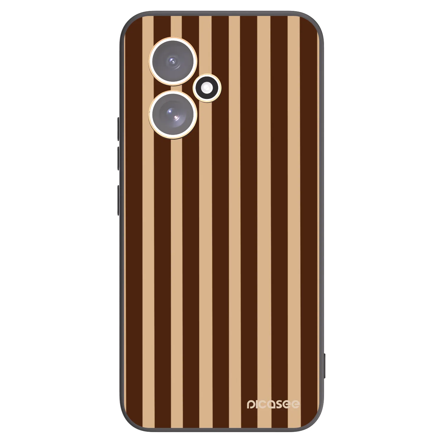 Picasee crna silikonska maskica za Honor 400 5G - Brown lines