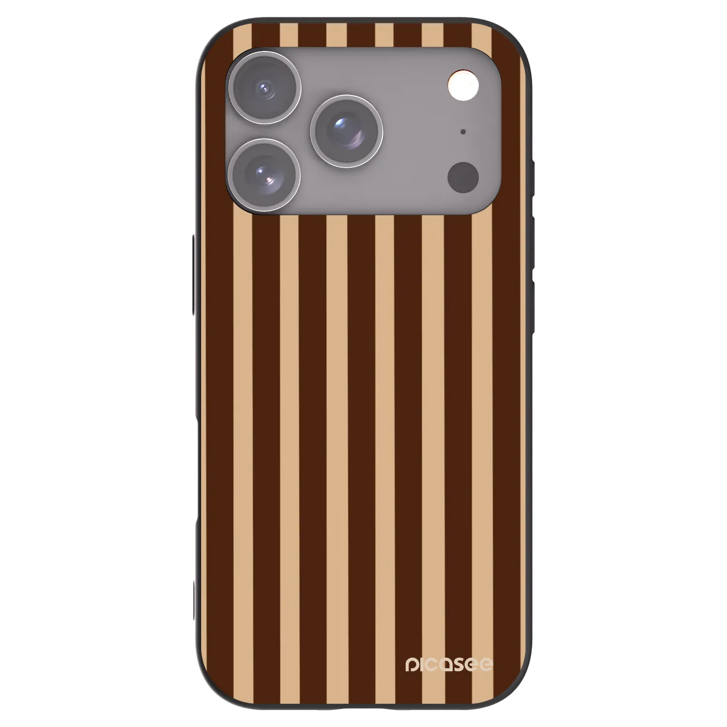 Picasee crna silikonska maskica za Apple iPhone 17 Pro - Brown lines