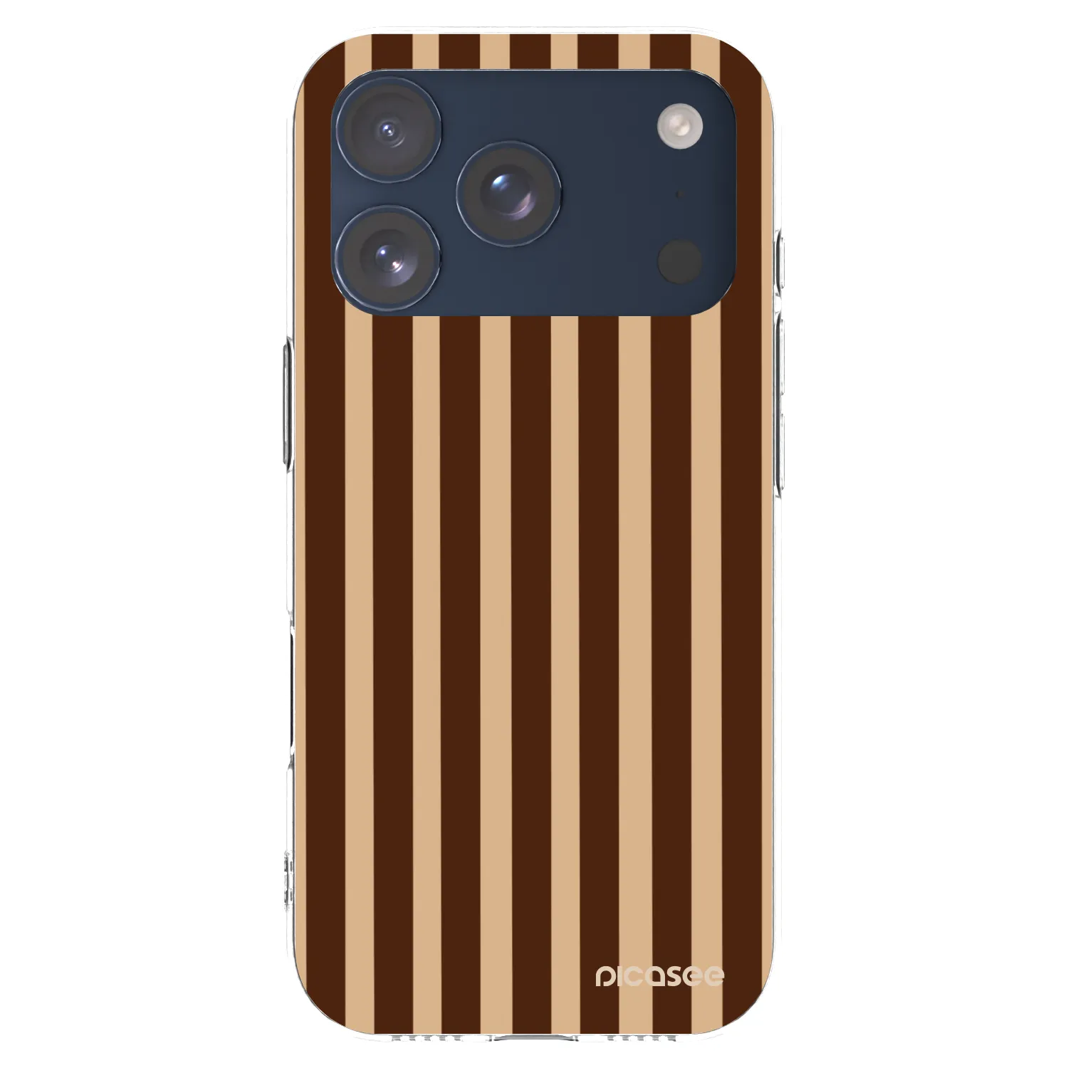 Picasee silikonska prozirna maskica za Apple iPhone 17 Pro - Brown lines