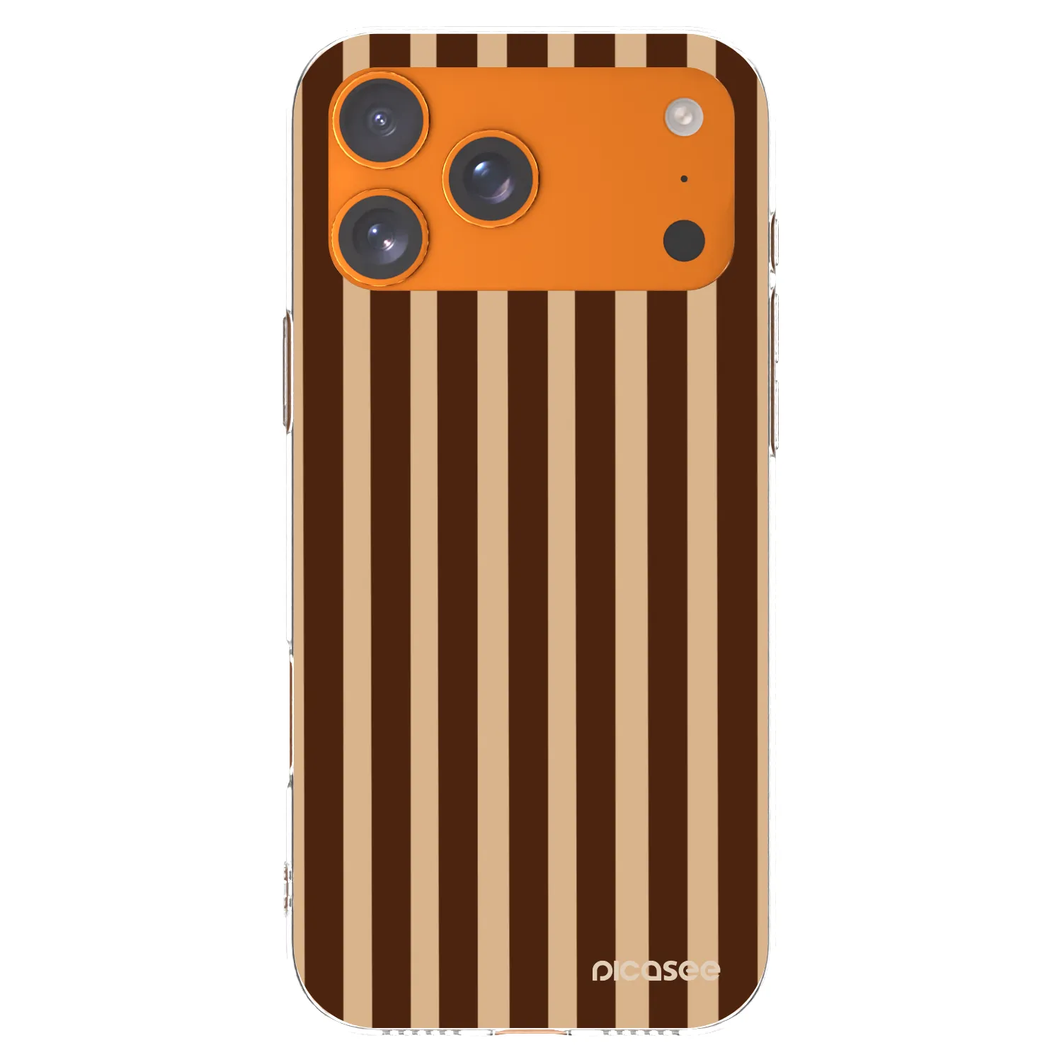 Picasee silikonska prozirna maskica za Apple iPhone 17 Pro Max - Brown lines
