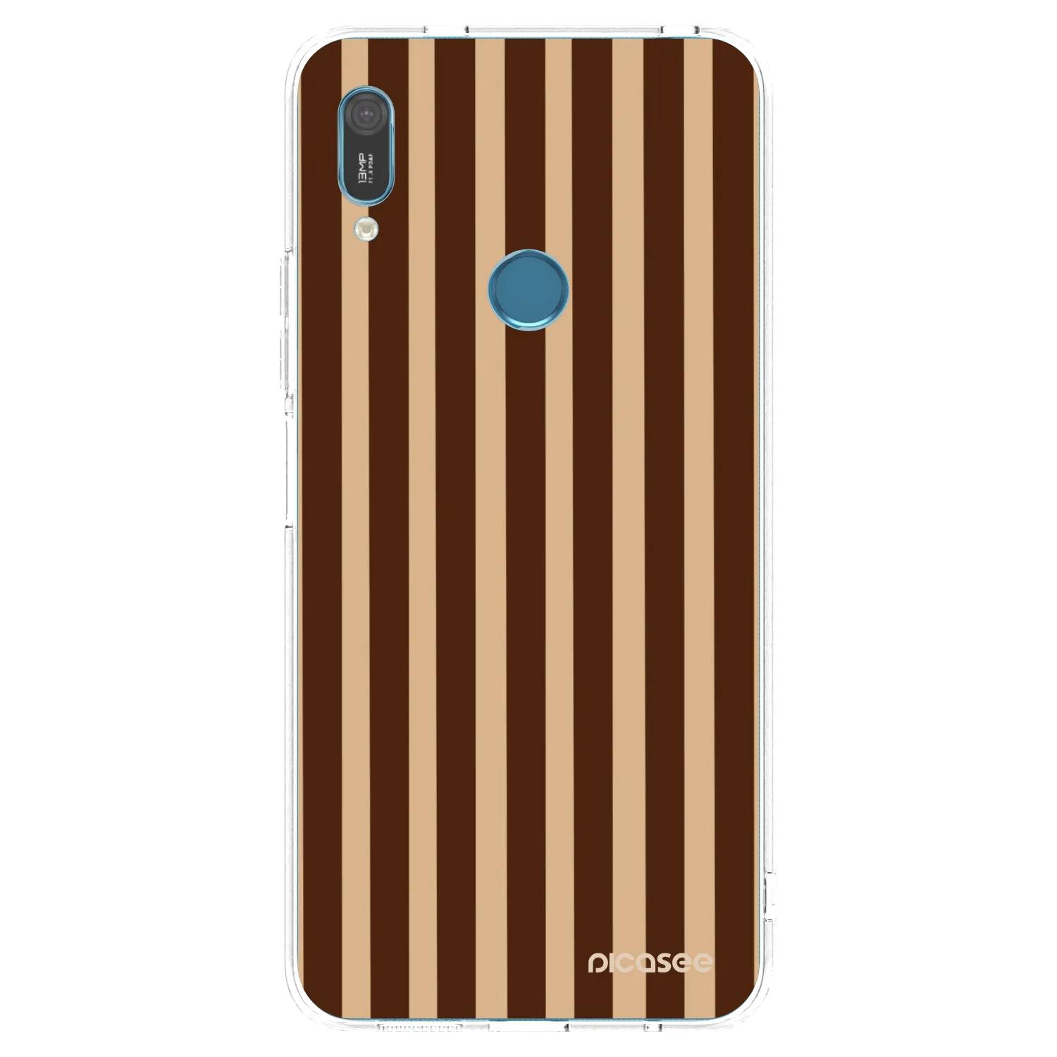 Picasee silikonska prozirna maskica za Huawei Y6 2019 - Brown lines