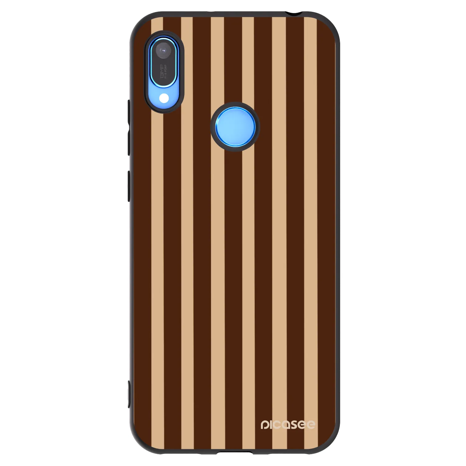 Picasee crna silikonska maskica za Huawei Y6 2019 - Brown lines