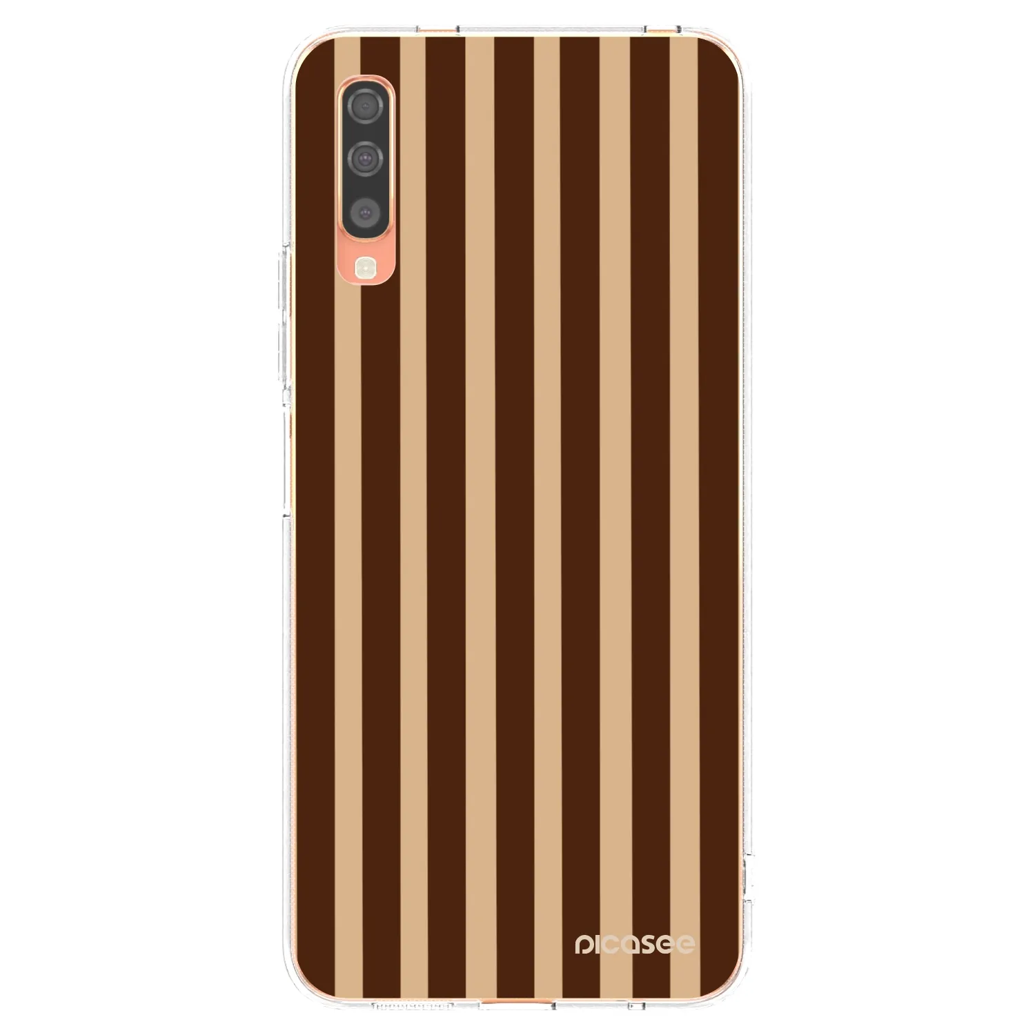 Picasee silikonska prozirna maskica za Samsung Galaxy A70 A705F - Brown lines