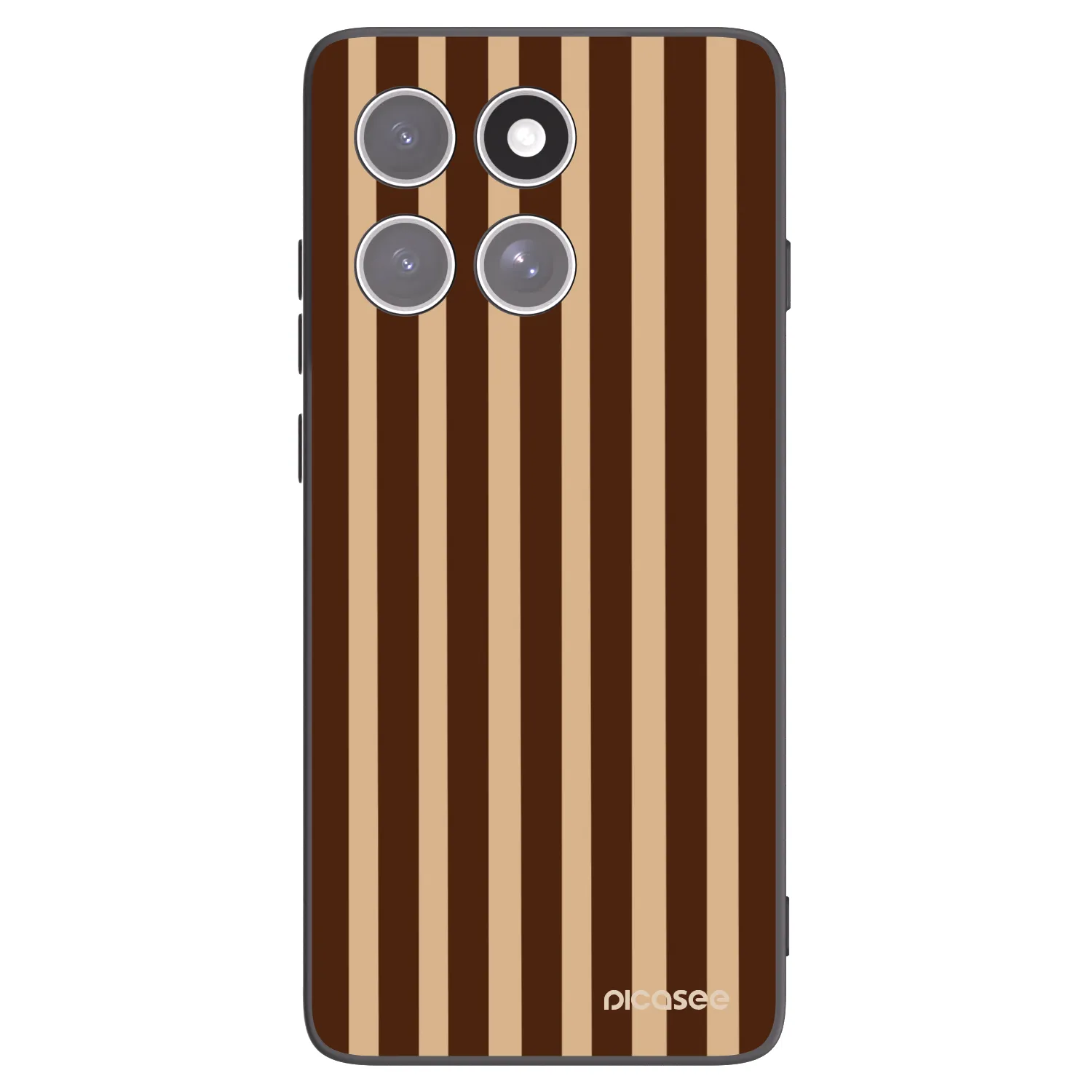 Picasee crna silikonska maskica za Motorola Edge 60 Pro - Brown lines