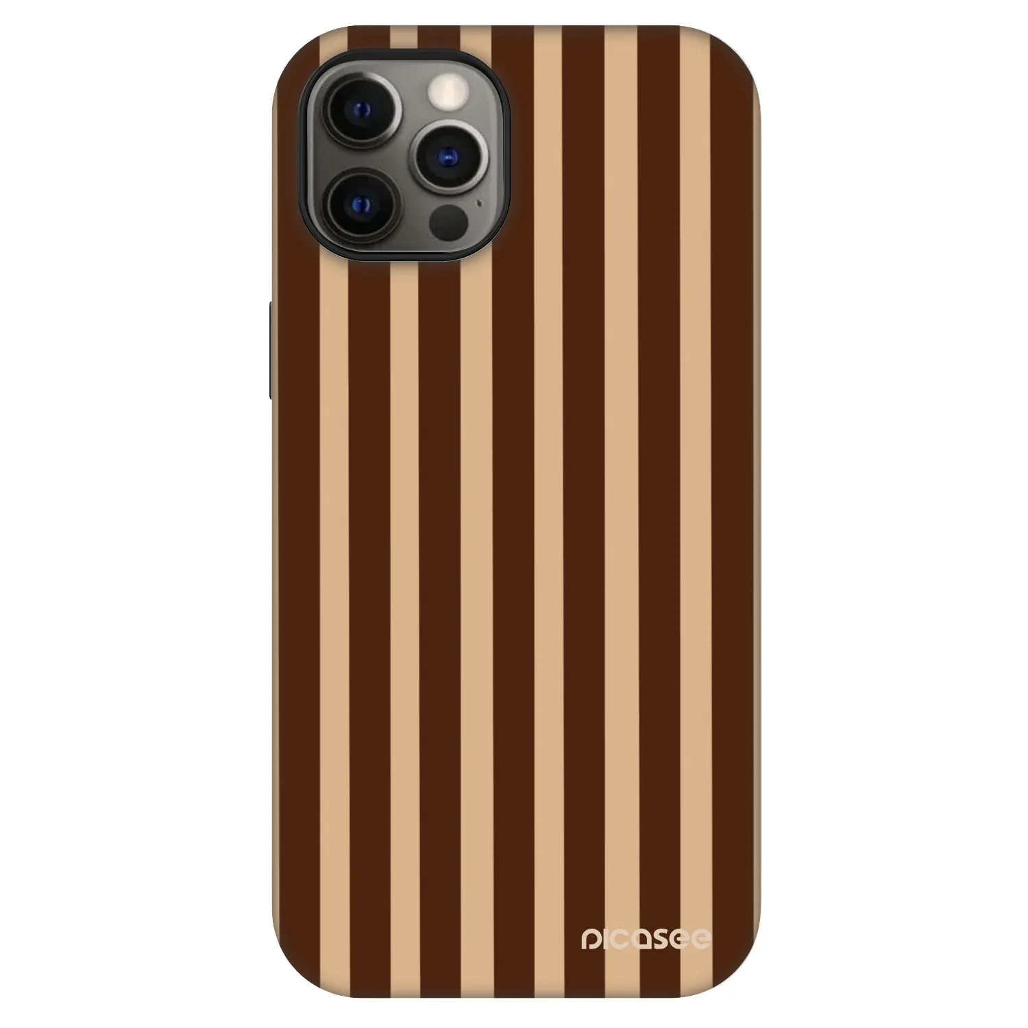 Picasee Fashion Case MagSafe za Apple iPhone 12 Pro - Brown lines