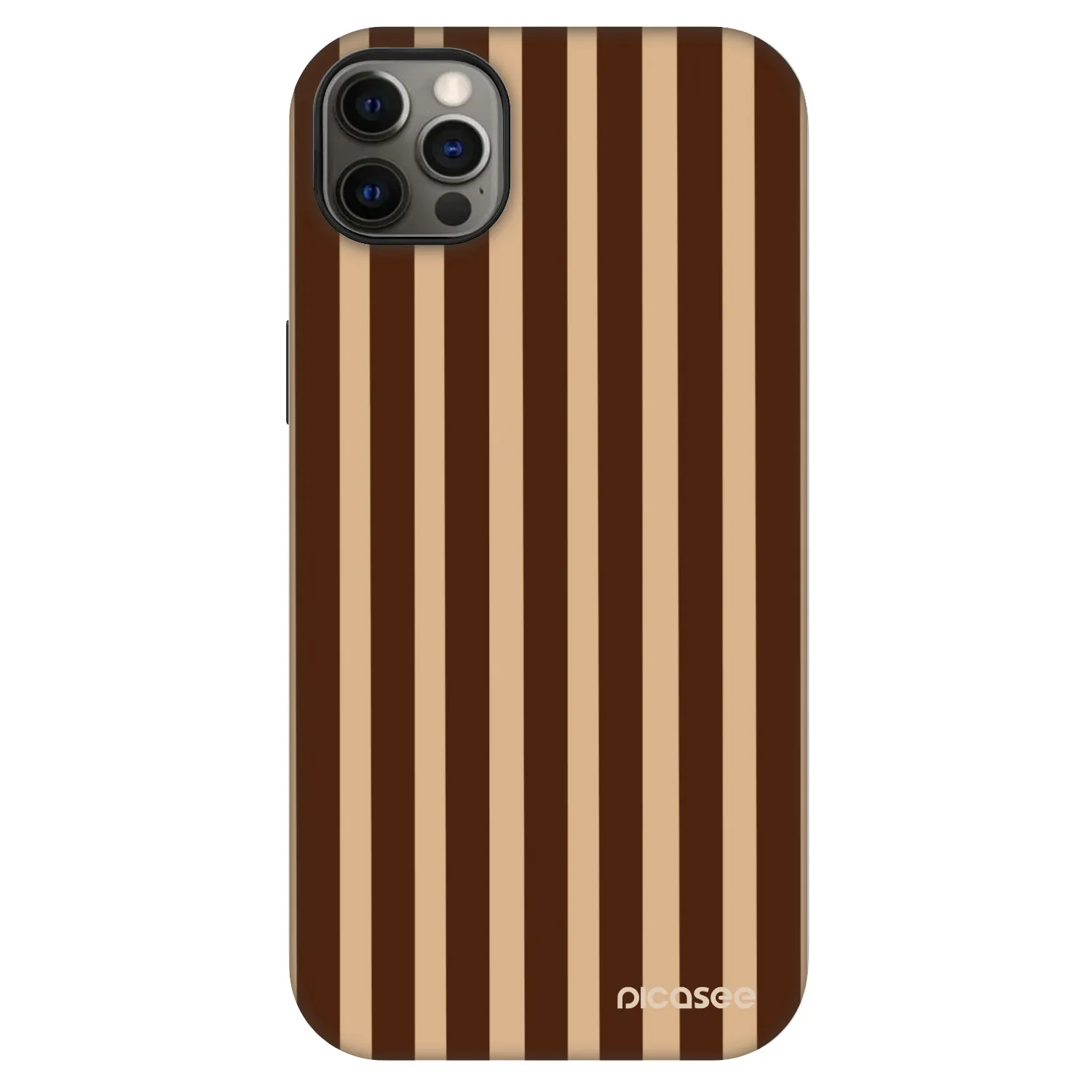 Picasee Fashion Case MagSafe za Apple iPhone 12 Pro Max - Brown lines