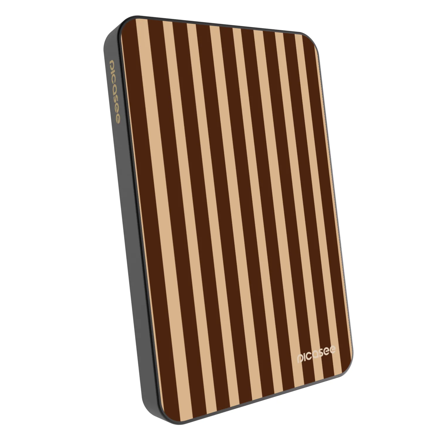 Picasee Prijenosni punjač s MagSafe 5 000 mAh Sivo - Brown lines