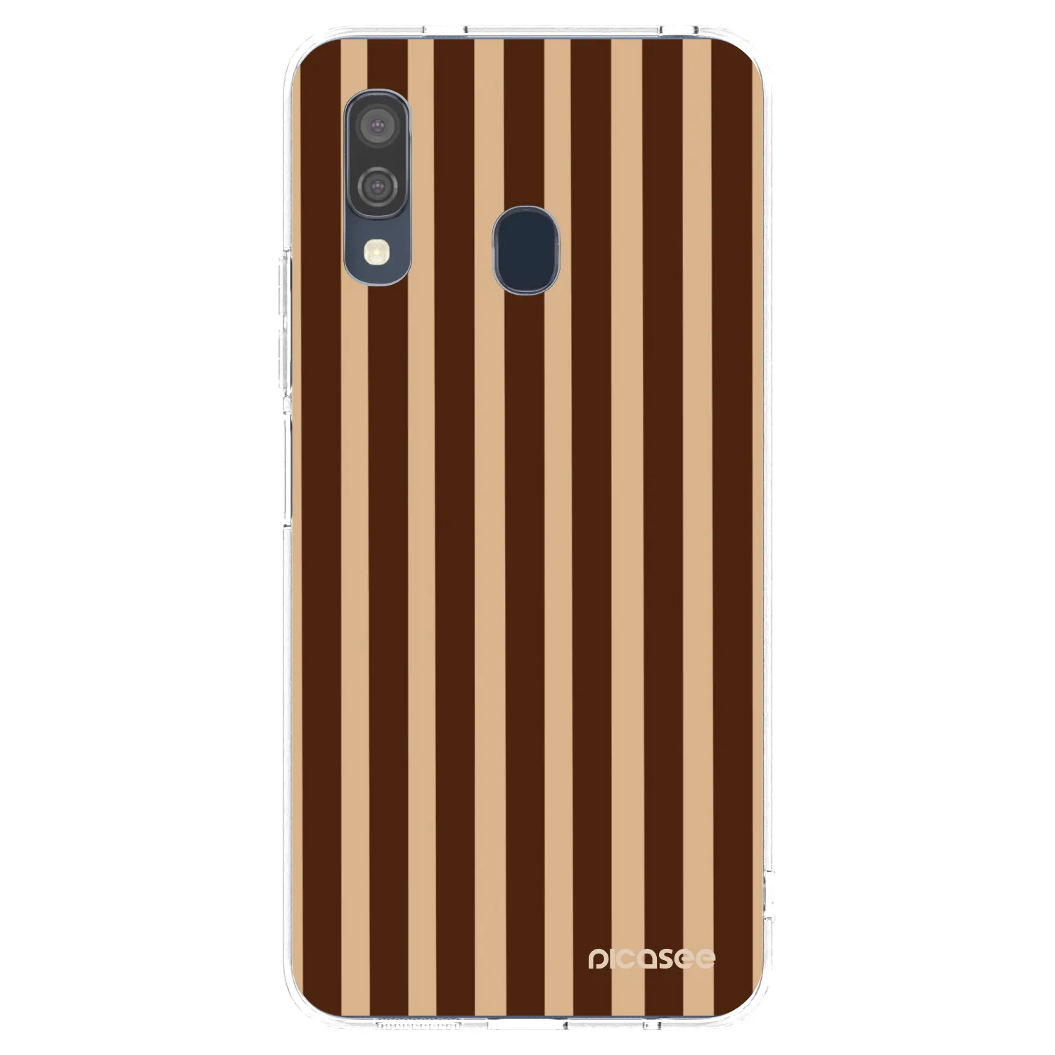 Picasee silikonska prozirna maskica za Samsung Galaxy A40 A405F - Brown lines