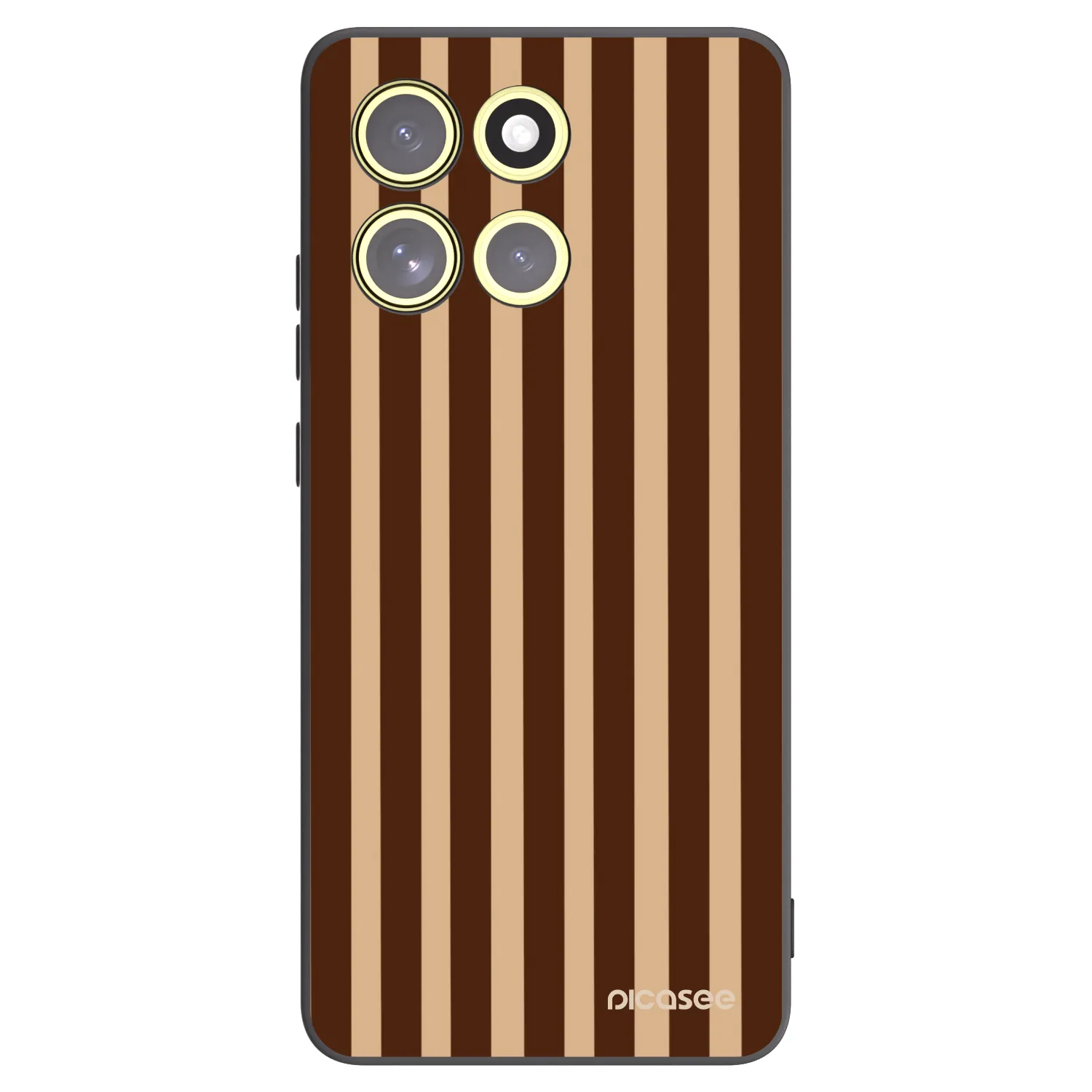 Picasee crna silikonska maskica za Motorola Moto G86 5G - Brown lines