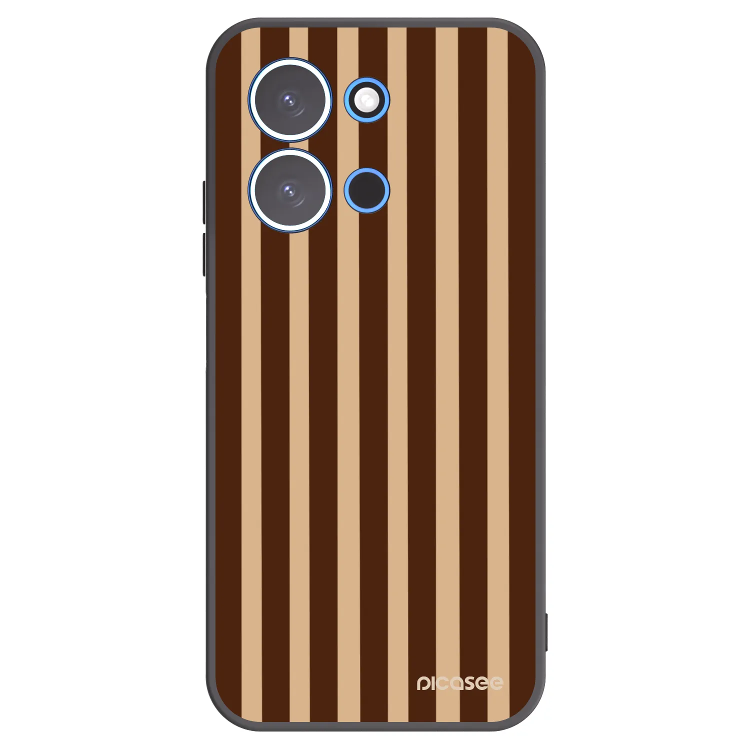 Picasee crna silikonska maskica za Xiaomi Redmi 15C 4G - Brown lines