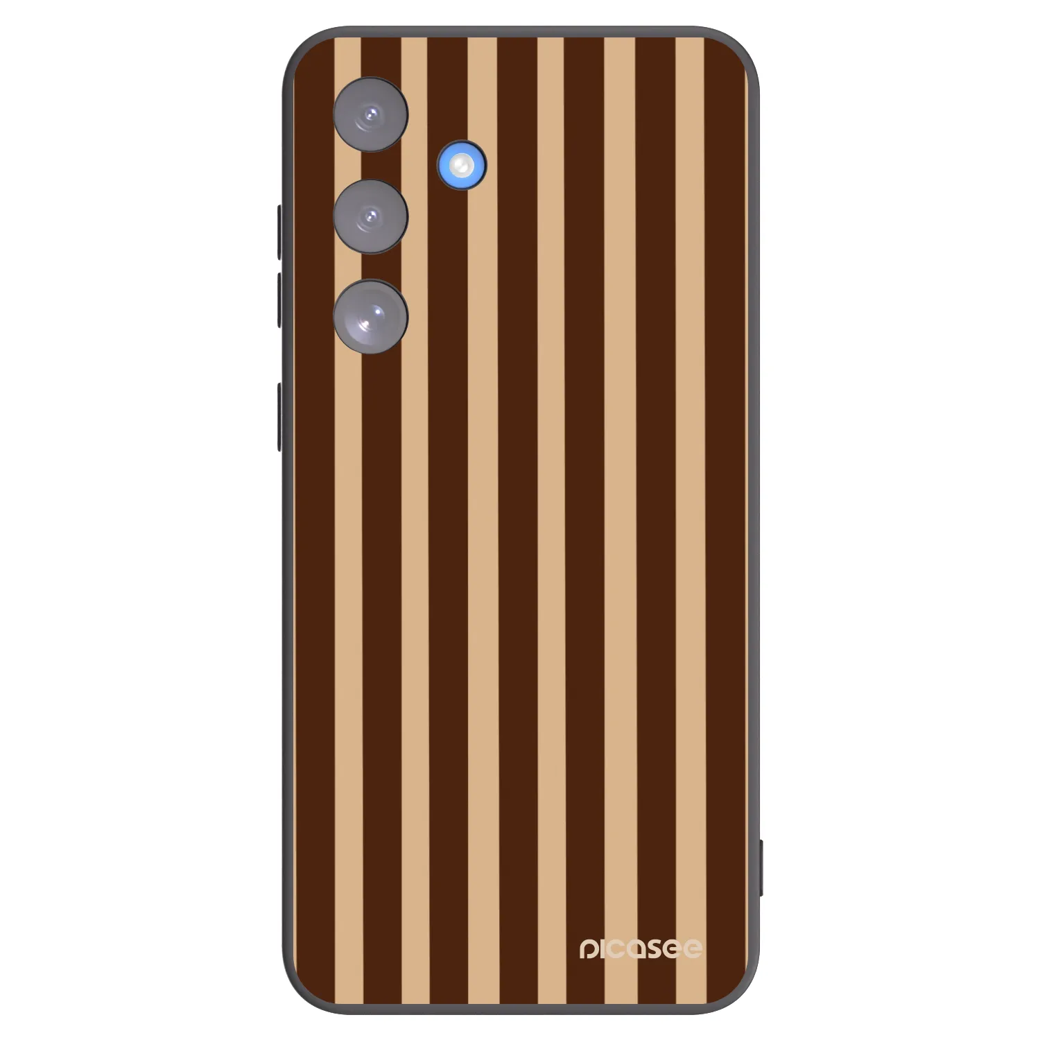 Picasee crna silikonska maskica za Samsung Galaxy S25 FE 5G - Brown lines