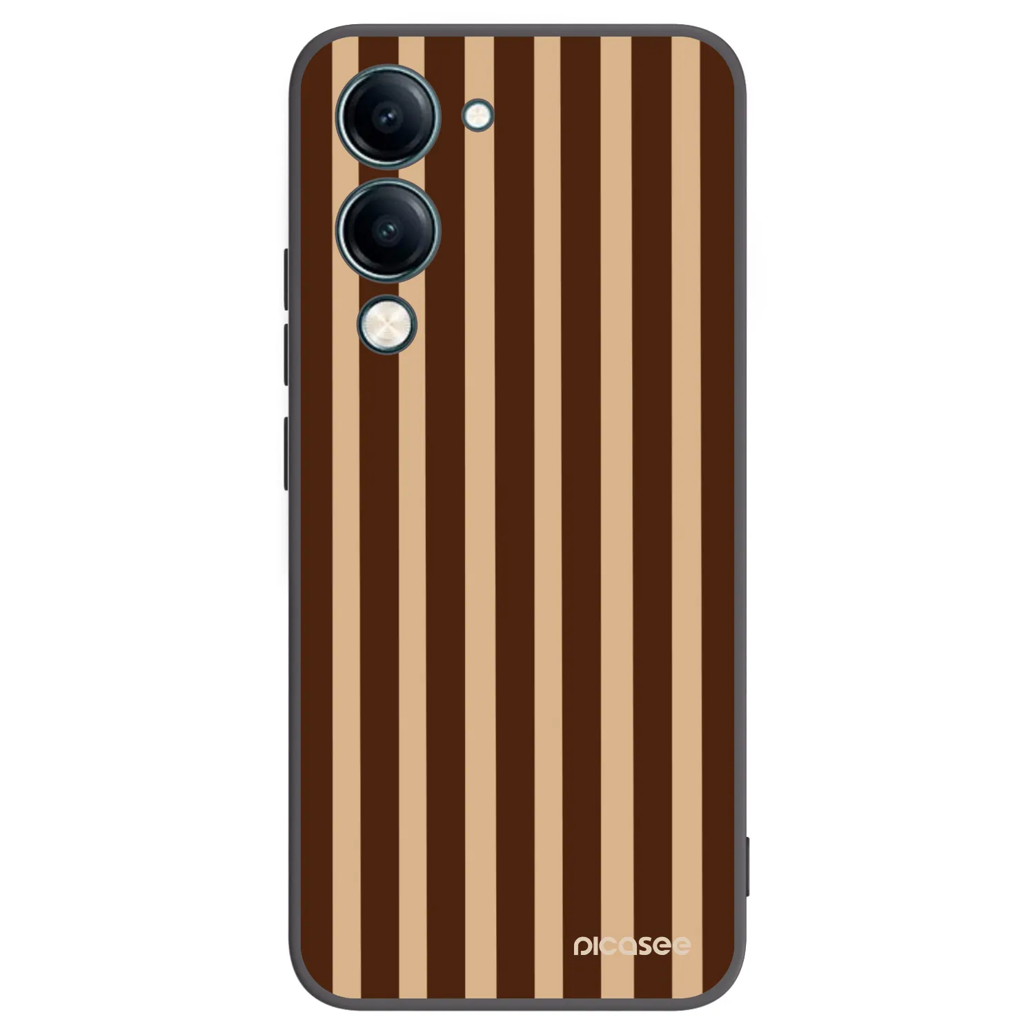 Picasee crna silikonska maskica za Vivo Y29s 5G - Brown lines