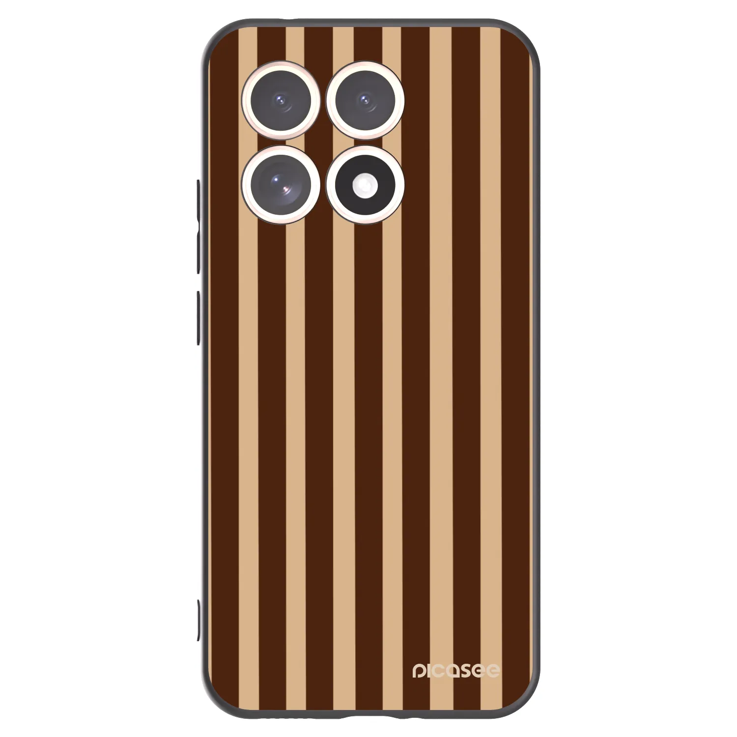 Picasee crna silikonska maskica za Xiaomi 15T - Brown lines