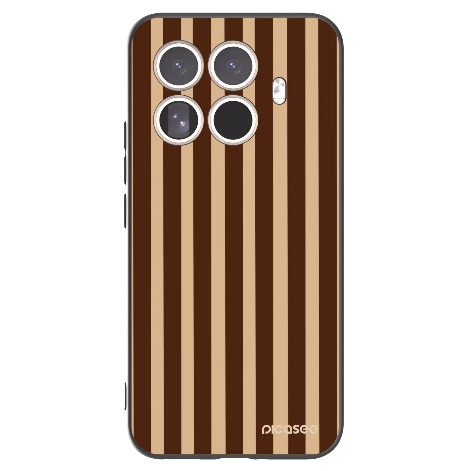 Picasee crna silikonska maskica za Xiaomi 15T Pro - Brown lines
