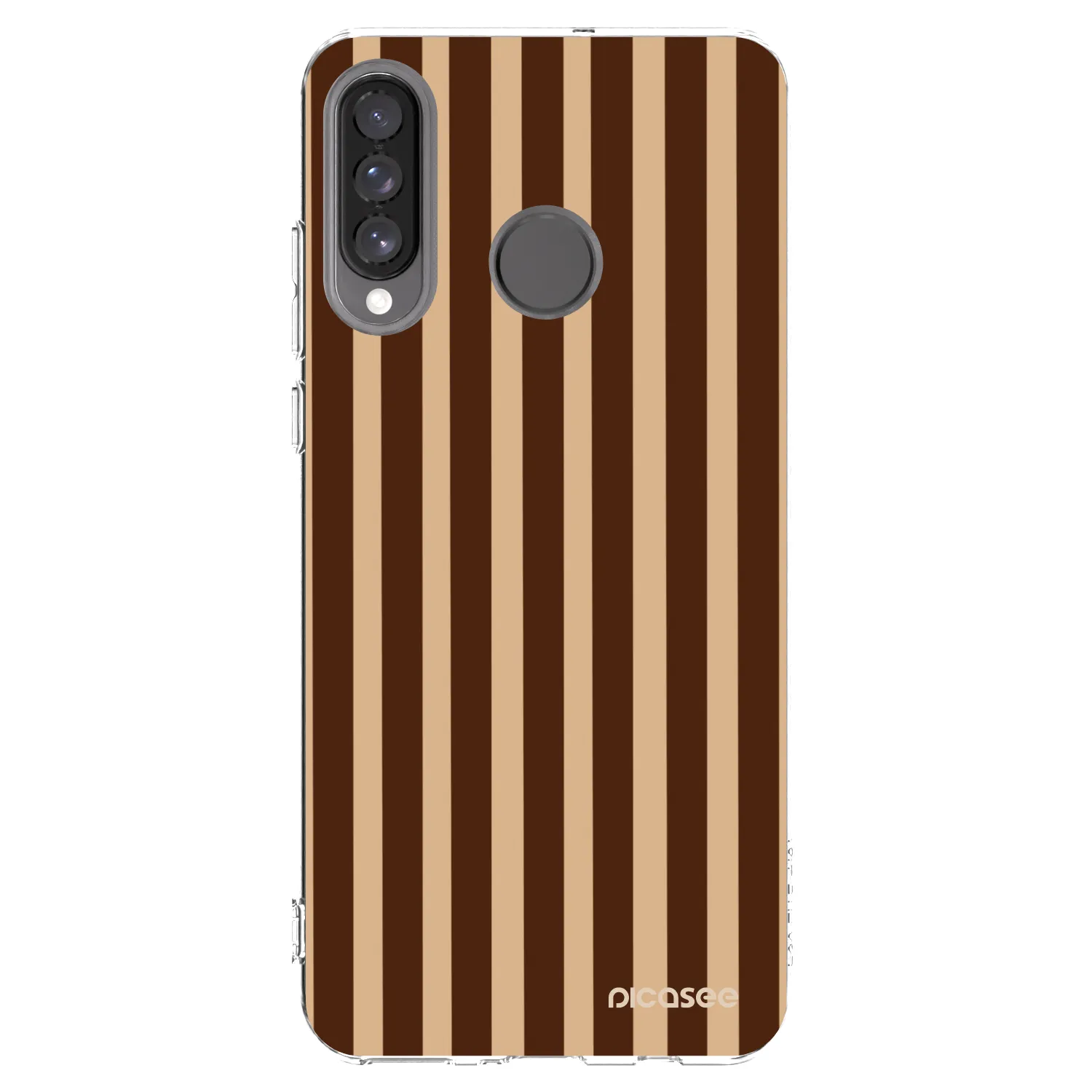Picasee silikonska prozirna maskica za Huawei P30 Lite - Brown lines