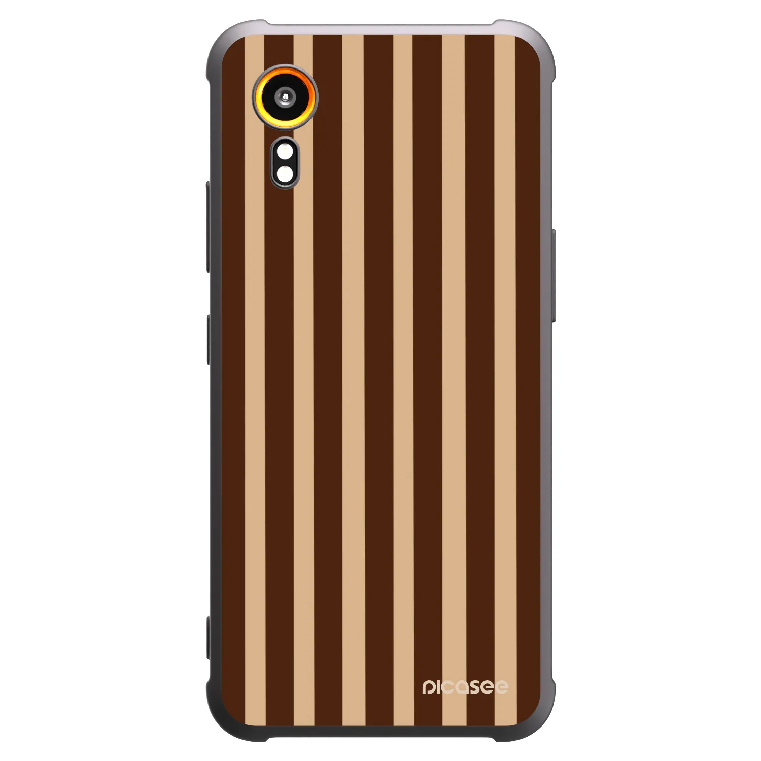 Picasee crna silikonska maskica za Samsung Galaxy XCover 7 - Brown lines