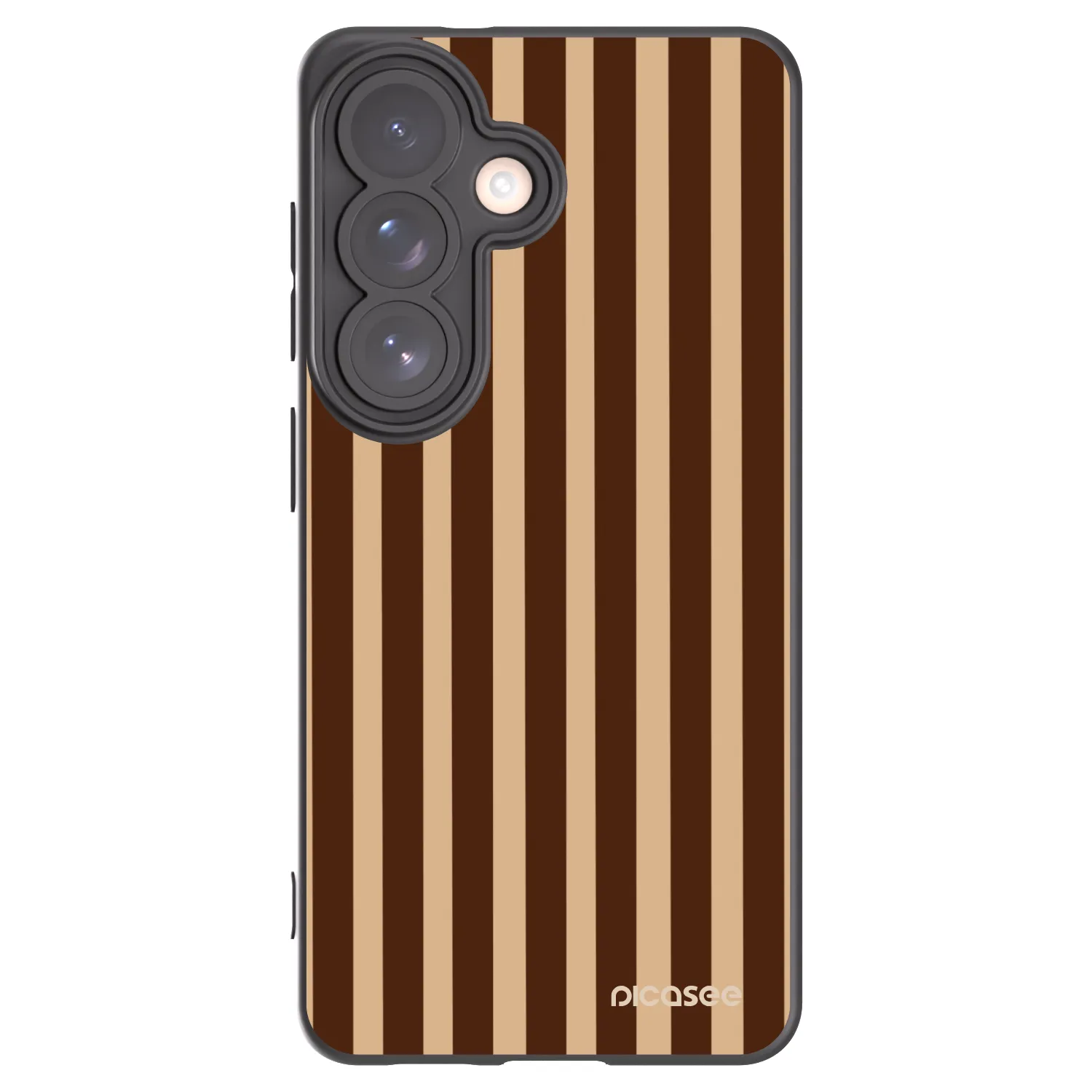 Picasee crna silikonska maskica za Samsung Galaxy S26 - Brown lines