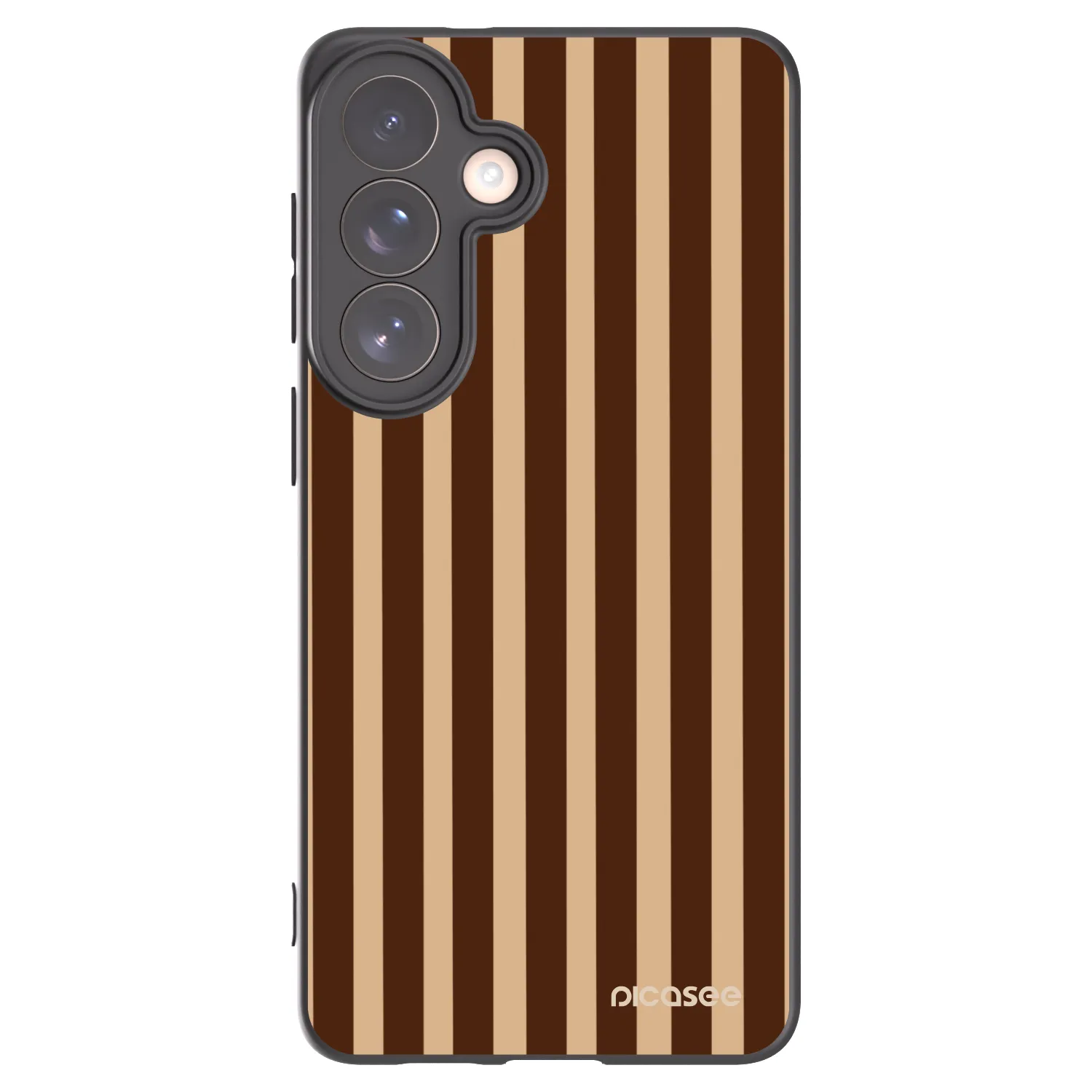 Picasee crna silikonska maskica za Samsung Galaxy S26+ - Brown lines