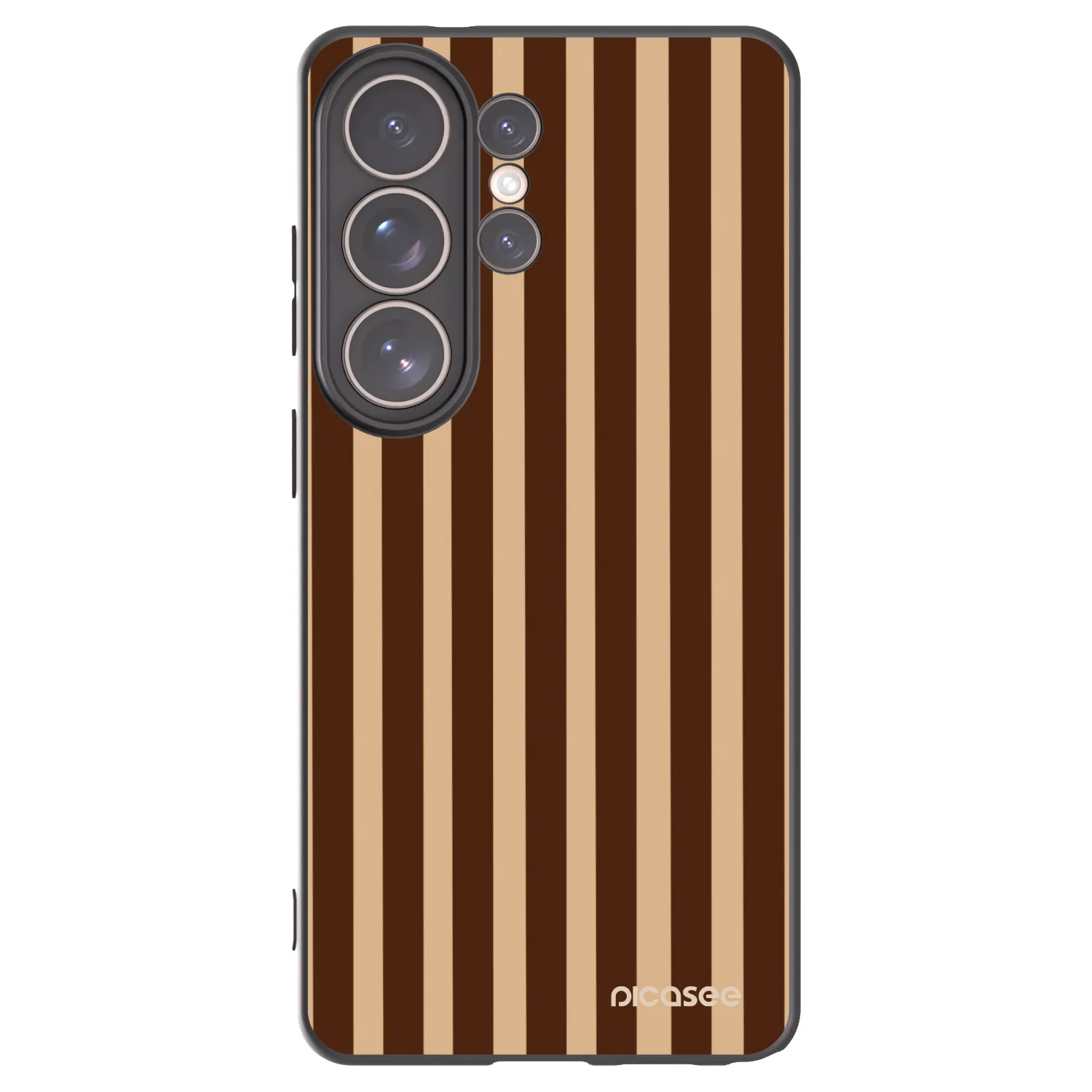 Picasee crna silikonska maskica za Samsung Galaxy S26 Ultra - Brown lines
