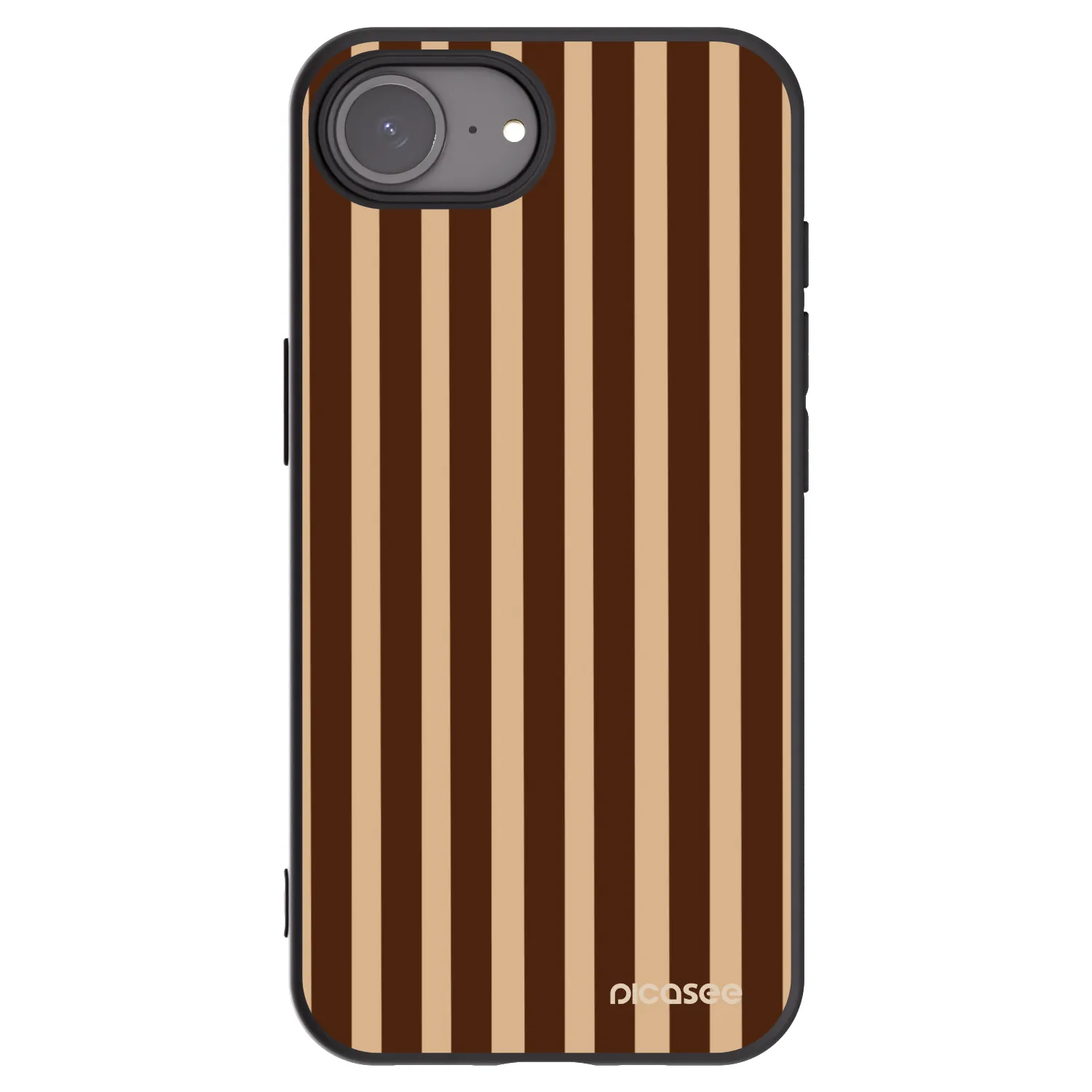 Picasee crna silikonska maskica za Apple iPhone 17e - Brown lines