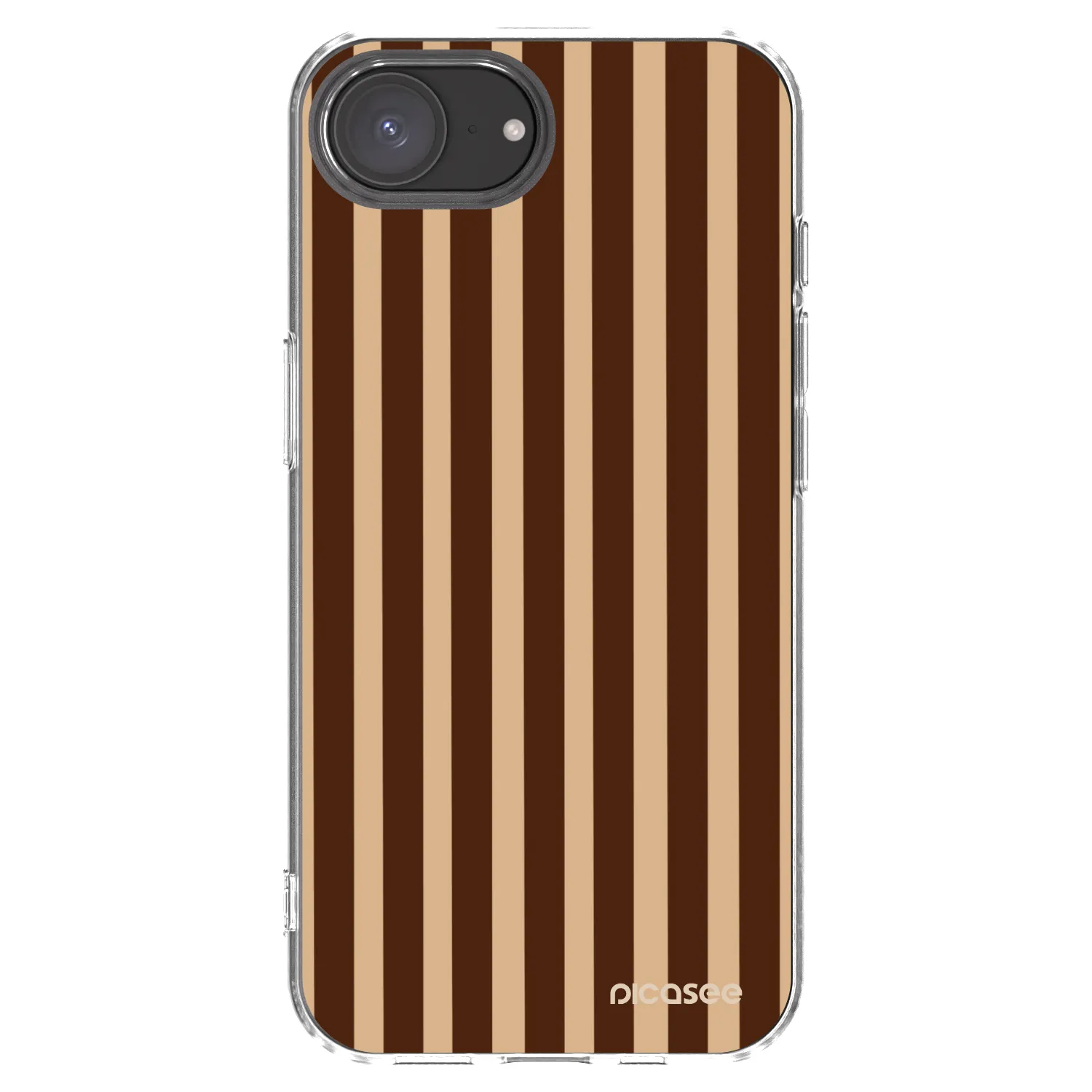 Picasee silikonska prozirna maskica za Apple iPhone 17e - Brown lines