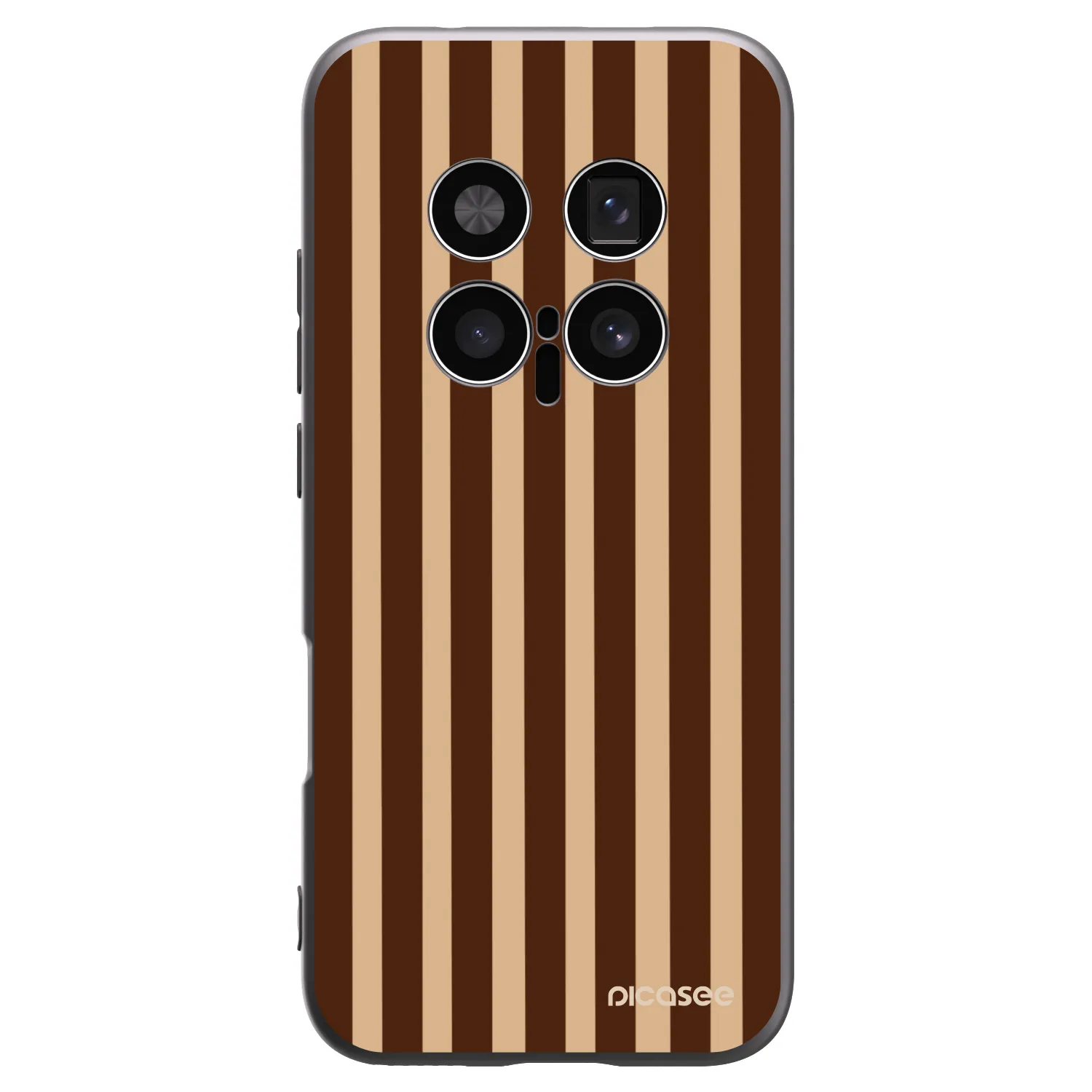 Picasee crna silikonska maskica za Honor Magic8 Pro 5G - Brown lines