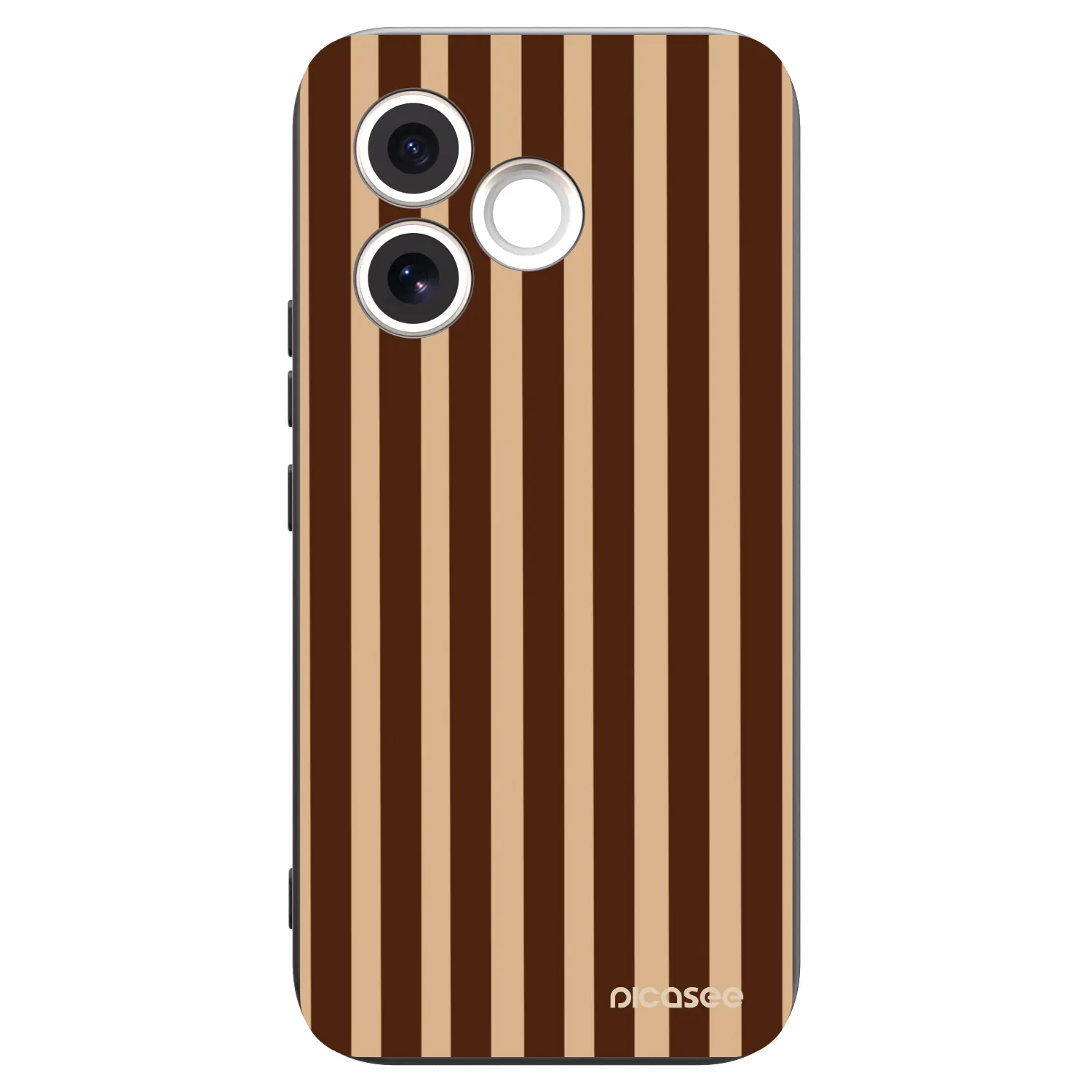 Picasee crna silikonska maskica za Honor 600 Lite - Brown lines