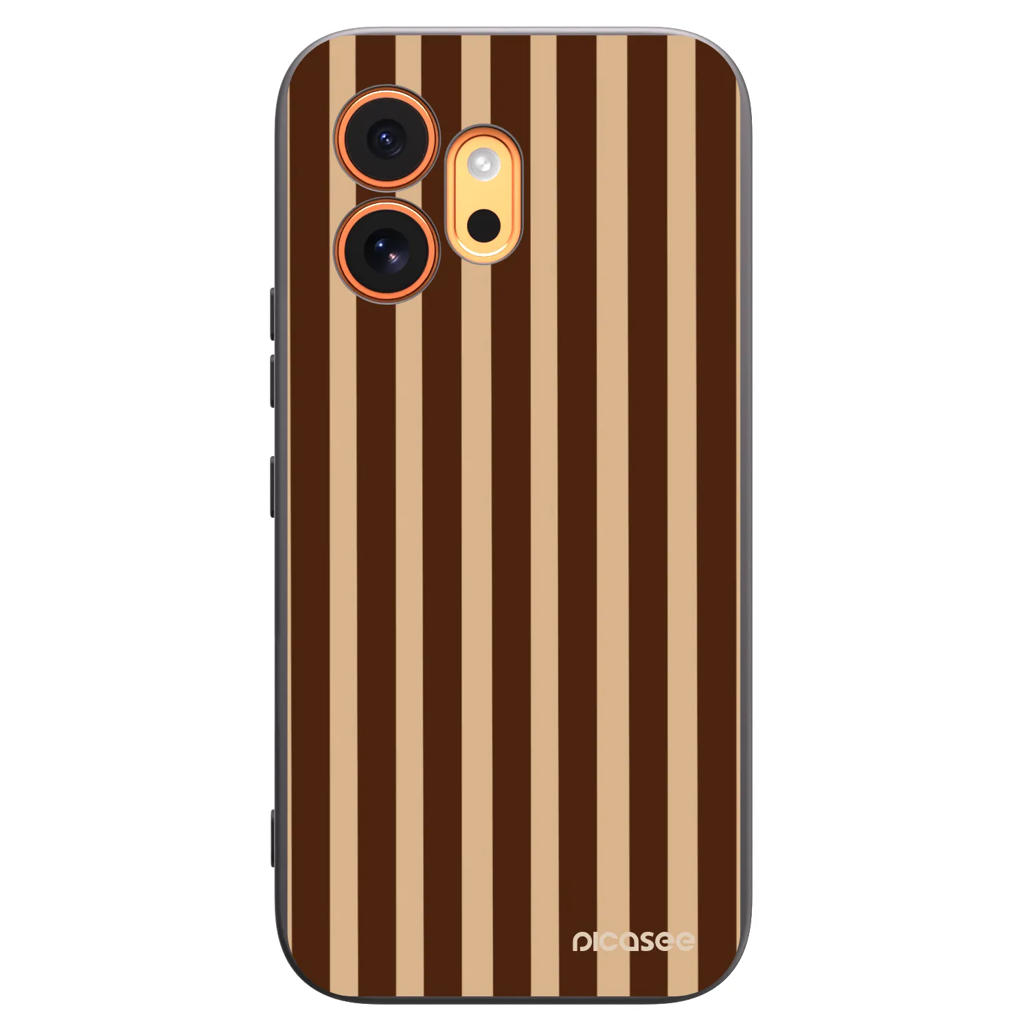 Picasee crna silikonska maskica za Honor 600 - Brown lines