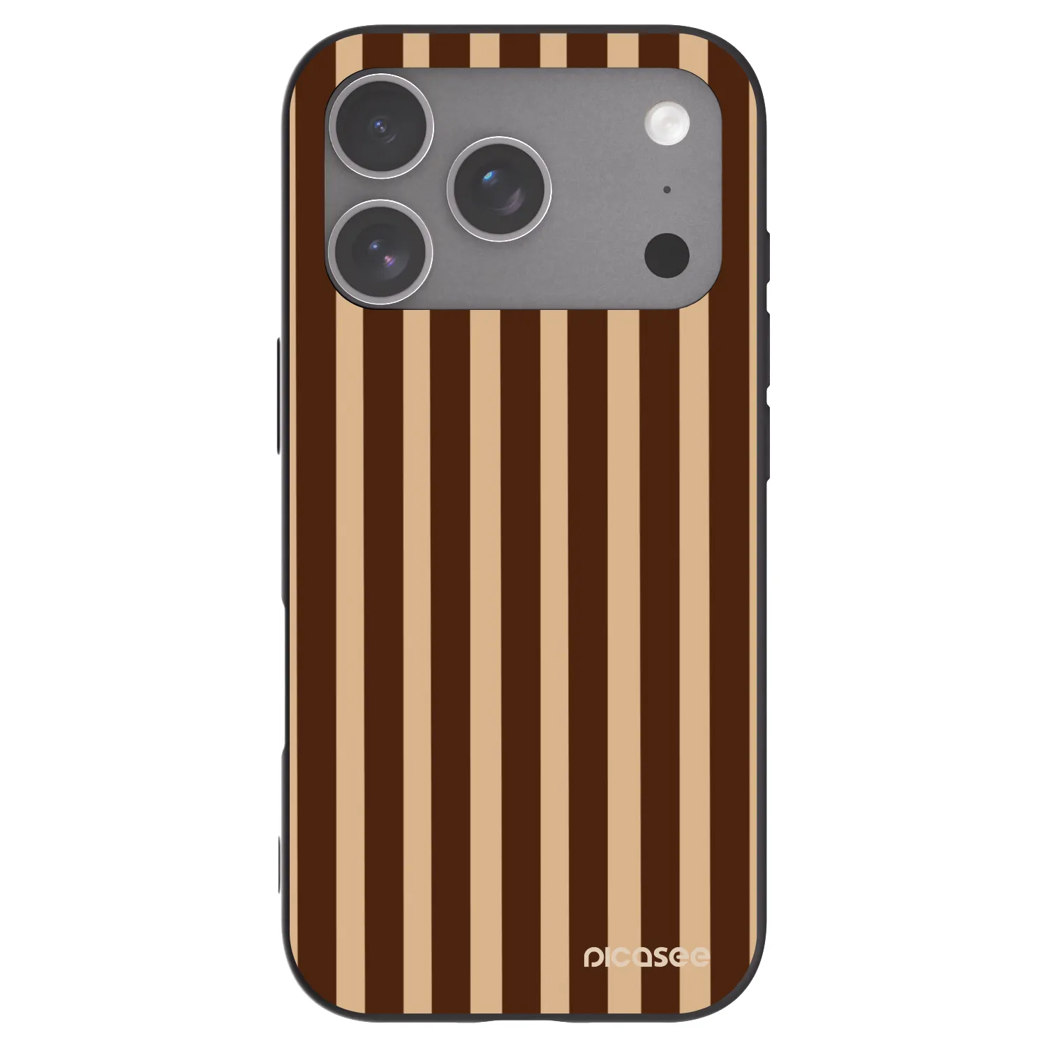Picasee crna silikonska maskica za Apple iPhone 18 Pro - Brown lines