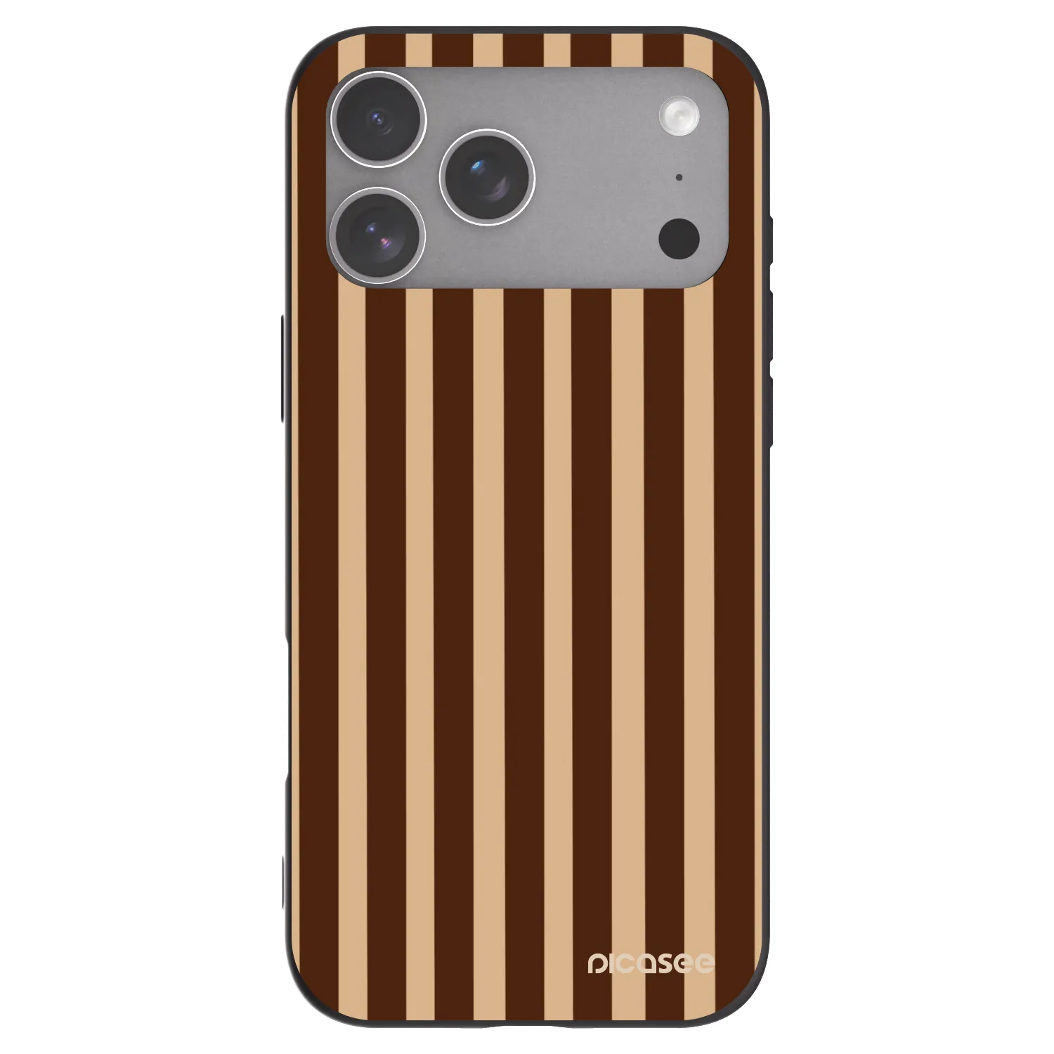 Picasee crna silikonska maskica za Apple iPhone 18 Pro Max - Brown lines
