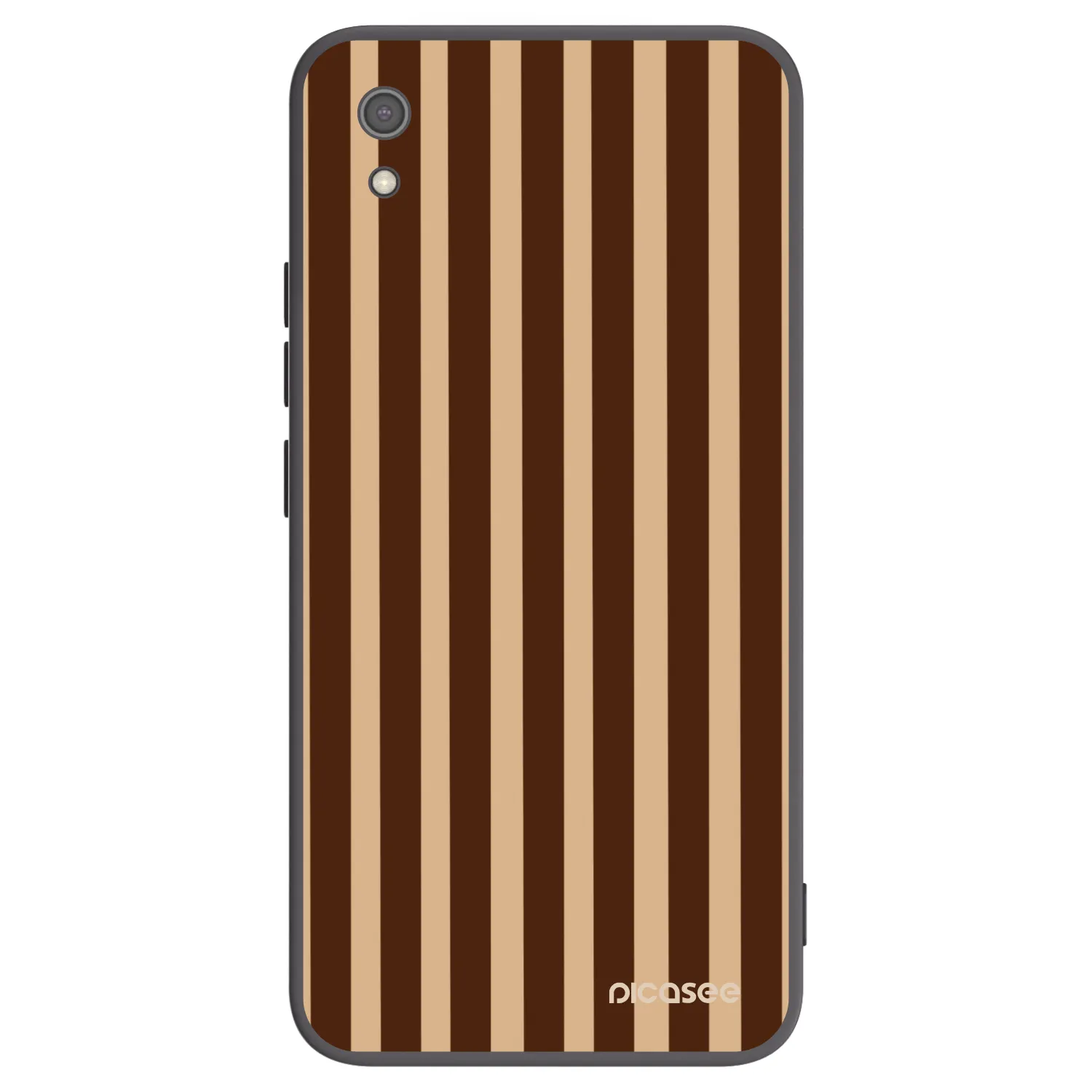 Picasee crna silikonska maskica za Xiaomi Redmi 7A - Brown lines
