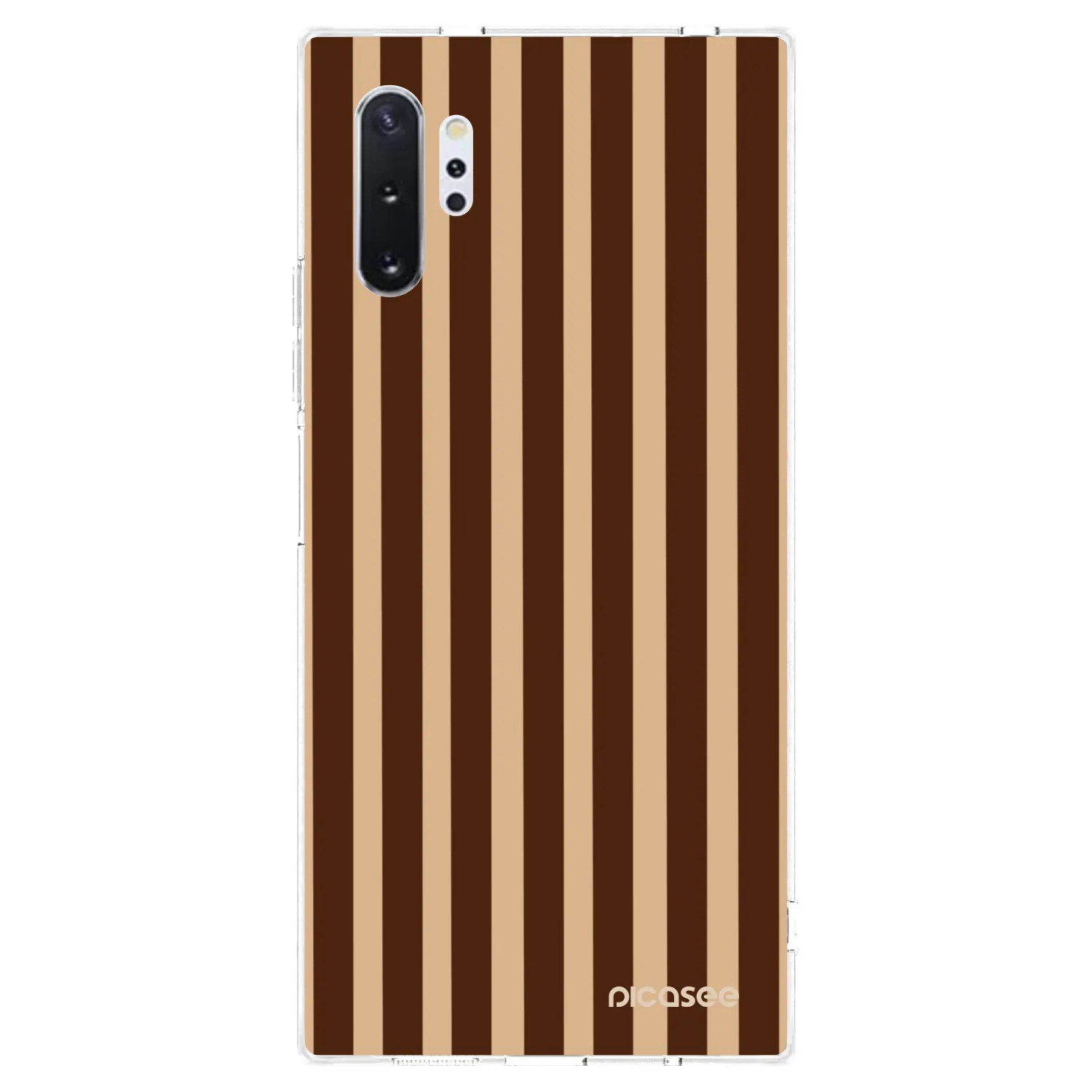 Picasee silikonska prozirna maskica za Samsung Galaxy Note 10+ N975F - Brown lines