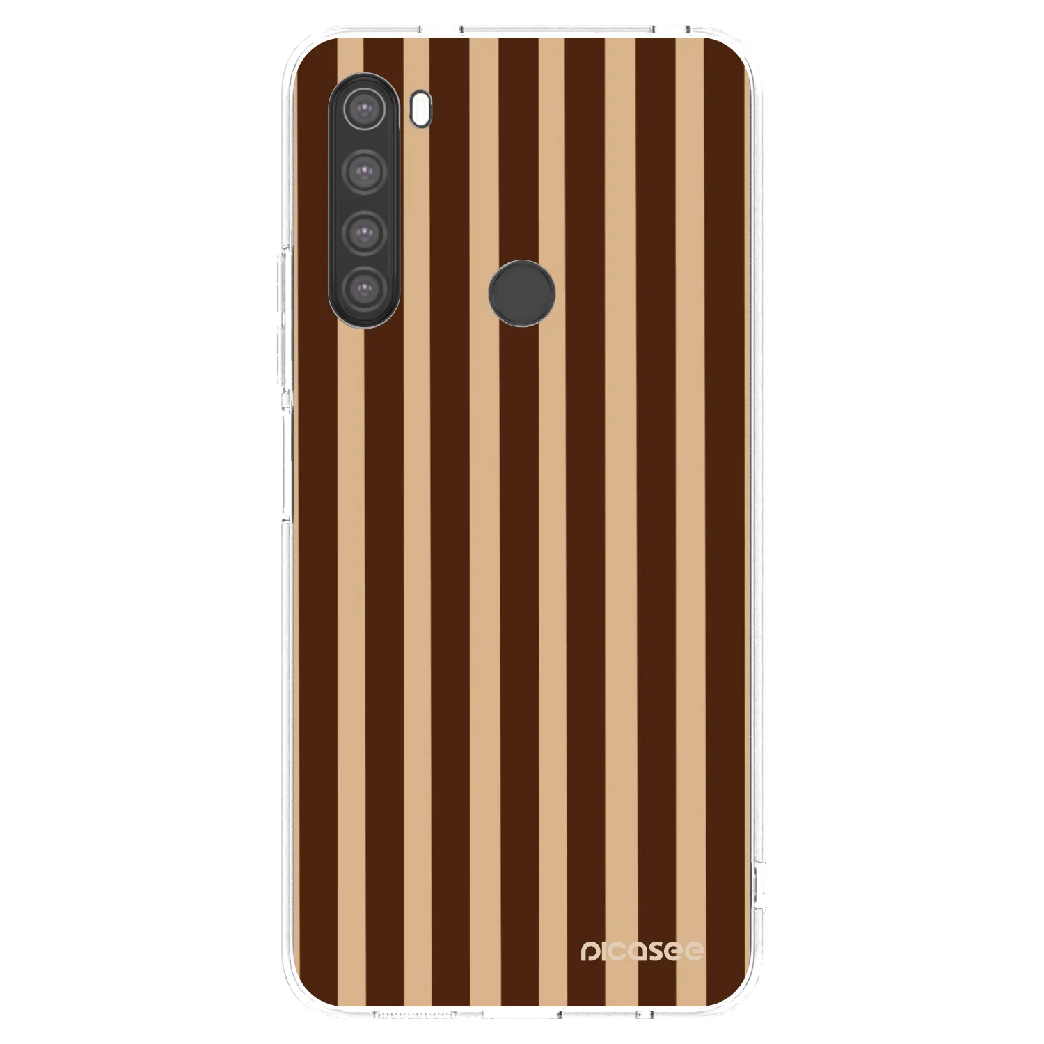 Picasee silikonska prozirna maskica za Xiaomi Redmi Note 8 - Brown lines