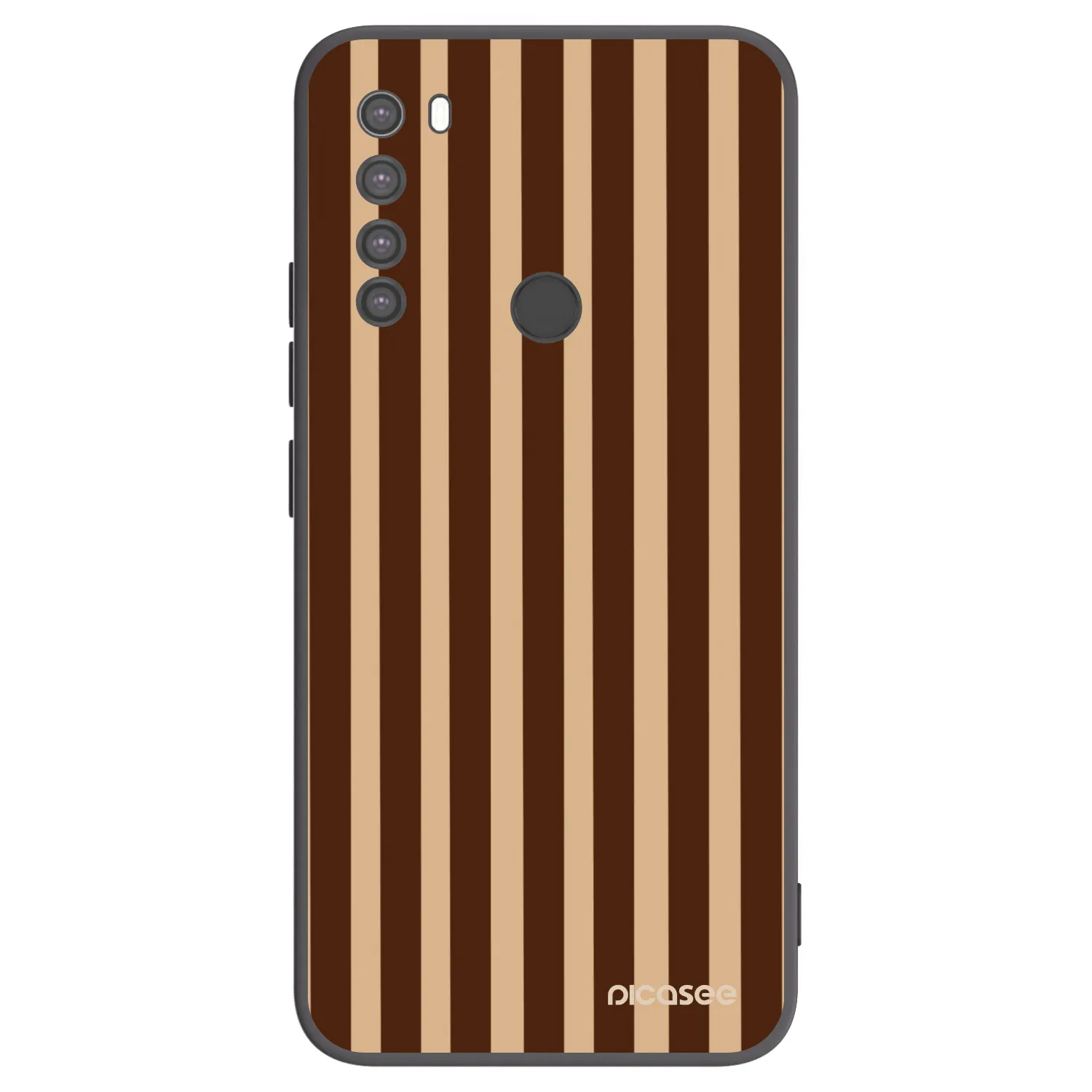 Picasee crna silikonska maskica za Xiaomi Redmi Note 8 - Brown lines